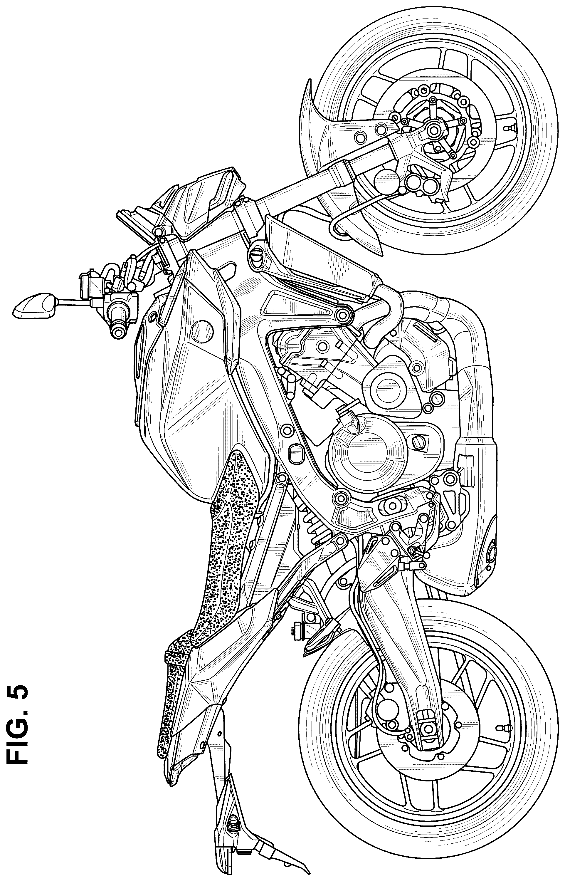 Patent USD1077681 Figure 5 – Motorcycle