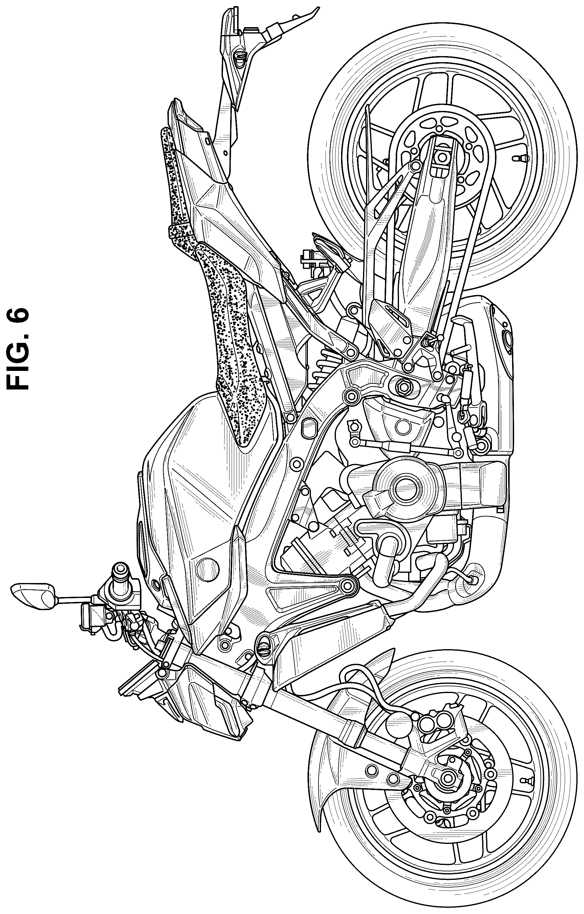 Patent USD1077681 Figure 6 – Motorcycle