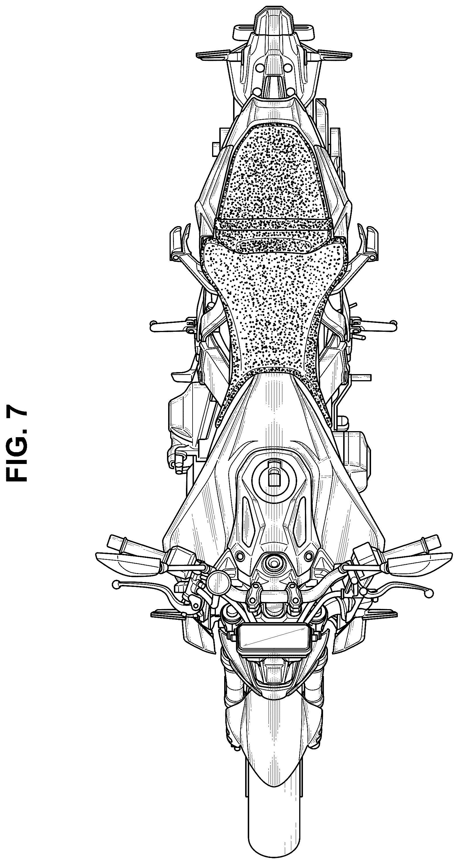 Patent USD1077681 Figure 7 – Motorcycle