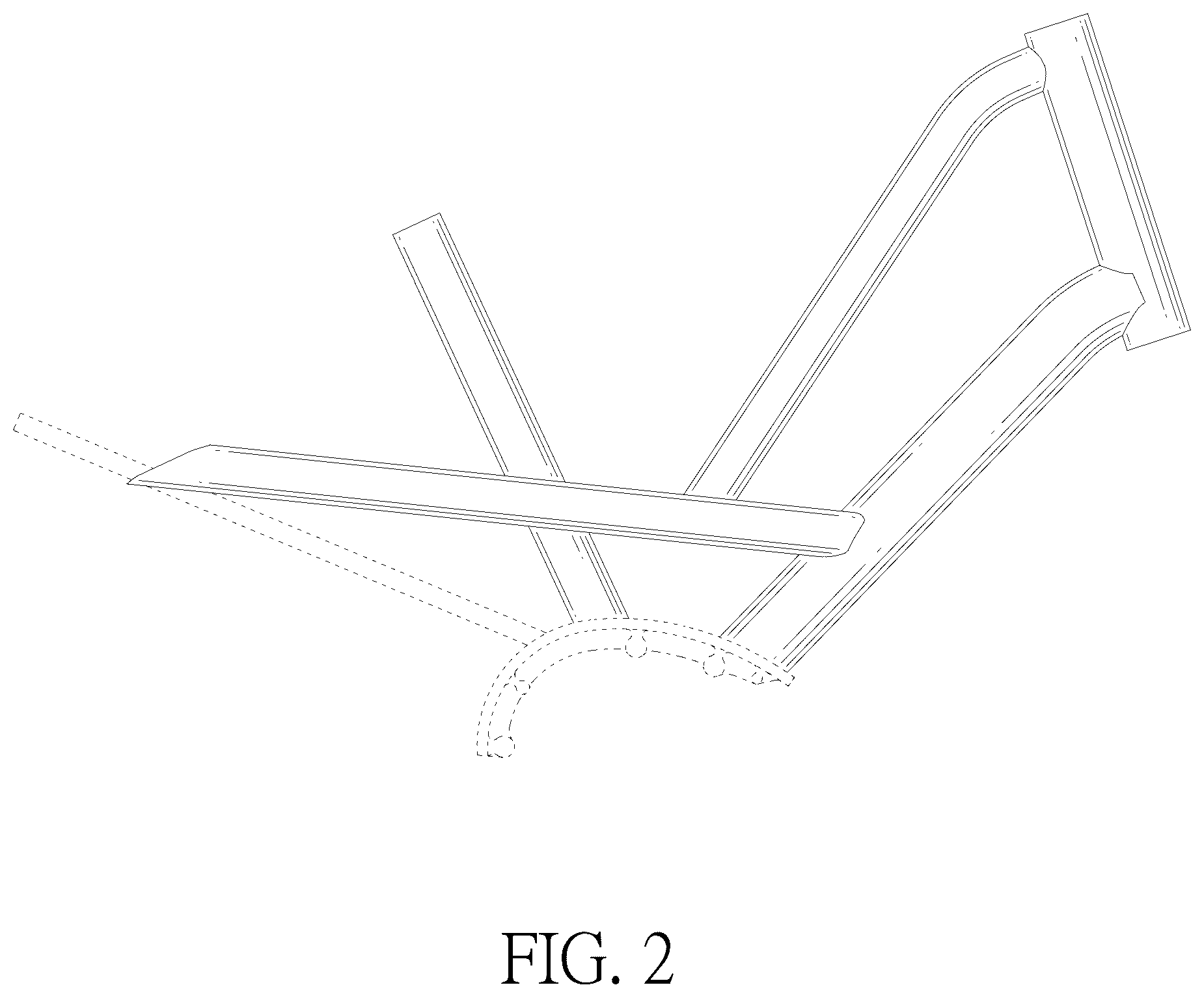 Patent USD1077682 Figure 2 – Portion of bike frame