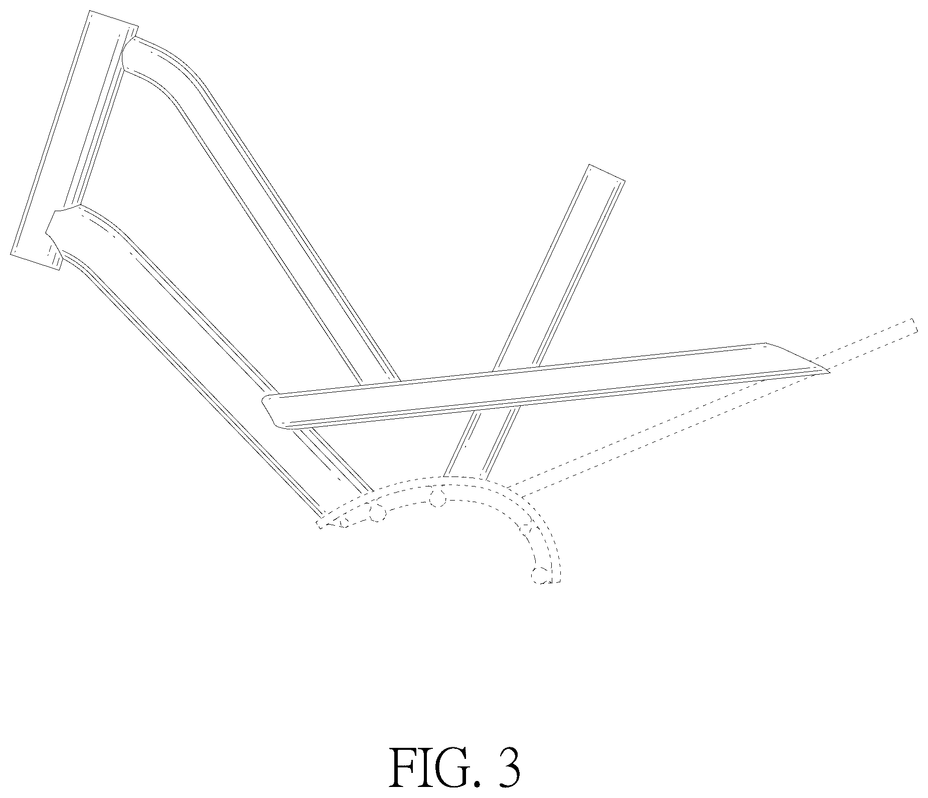 Patent USD1077682 Figure 3 – Portion of bike frame