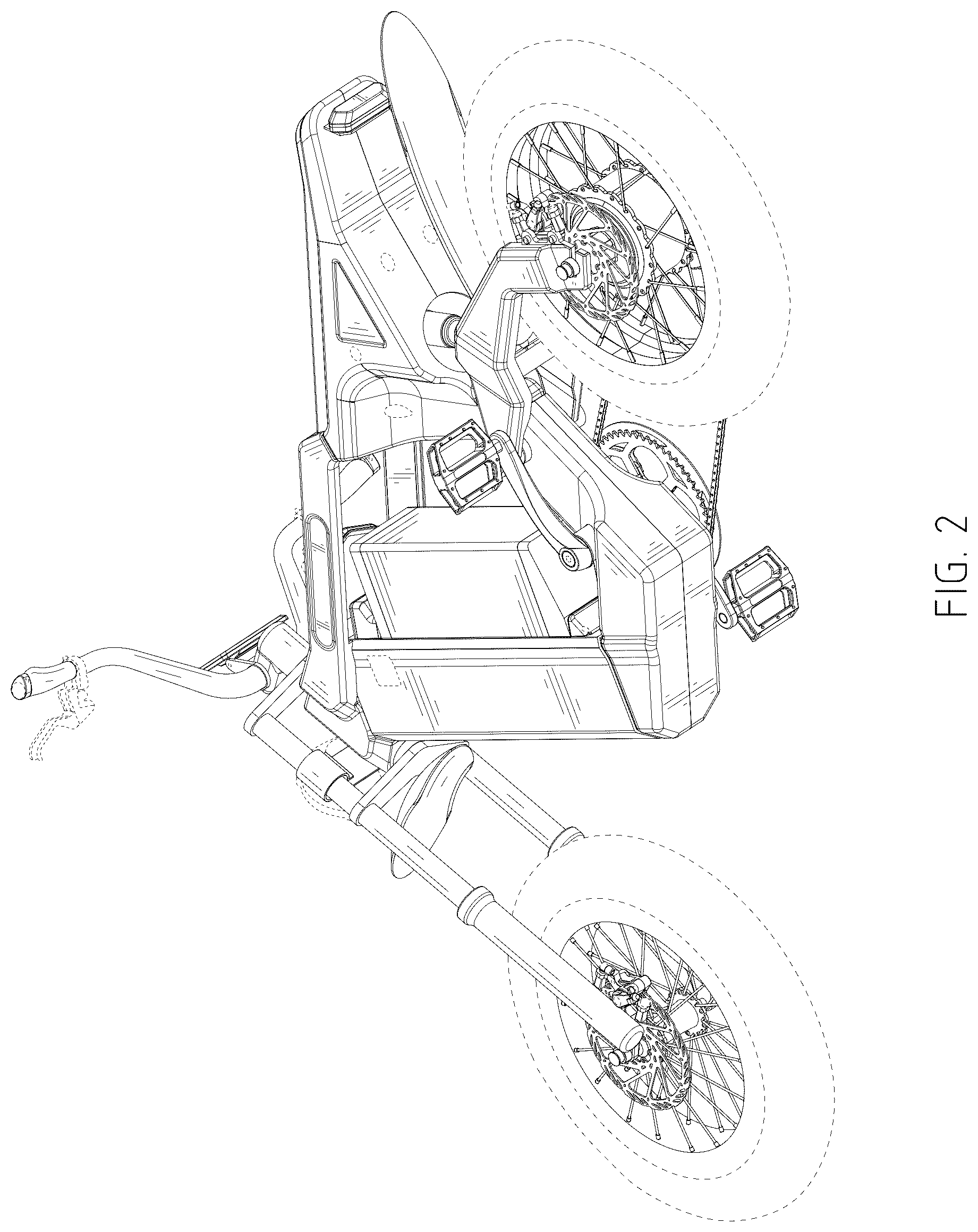 Patent USD1077683 Figure 2 – Electric bicycle
