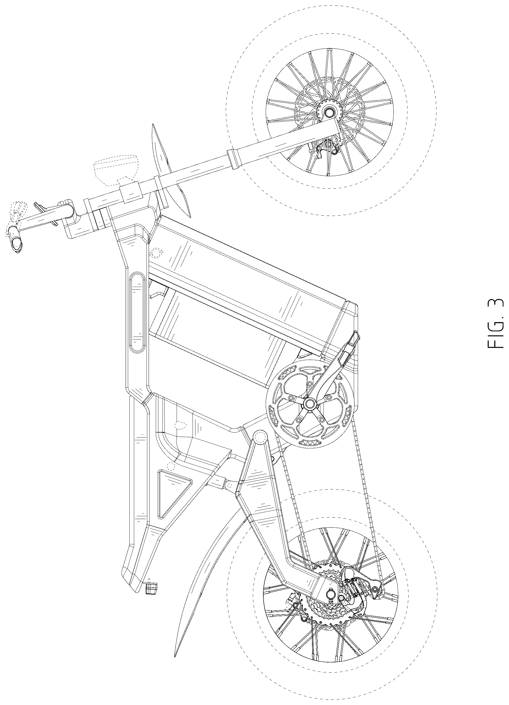 Patent USD1077683 Figure 3 – Electric bicycle