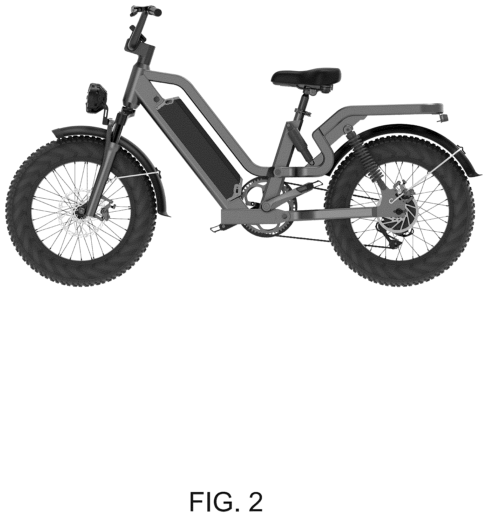 Patent USD1077685 Figure 2 – Electric bicycle