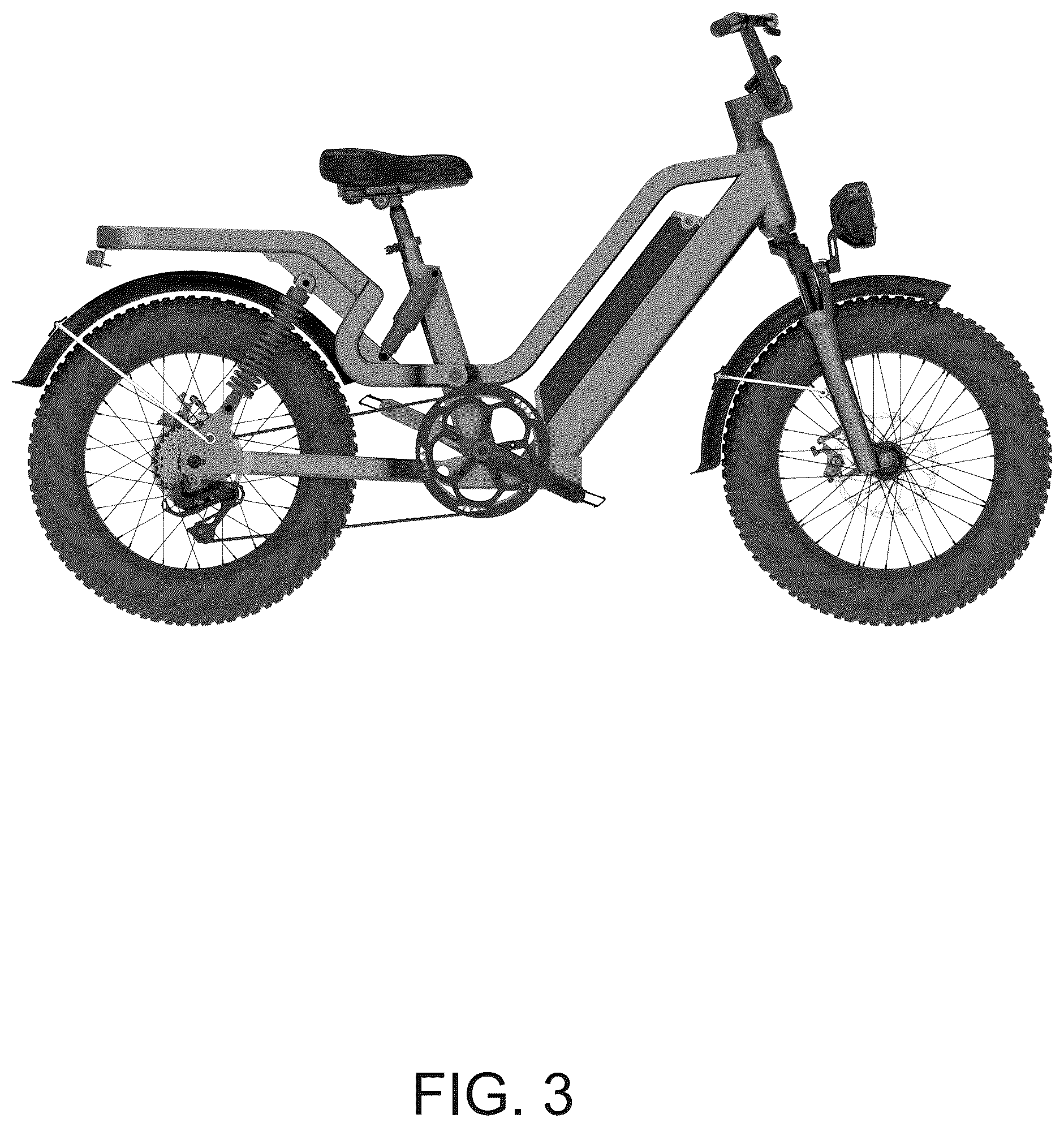 Patent USD1077685 Figure 3 – Electric bicycle