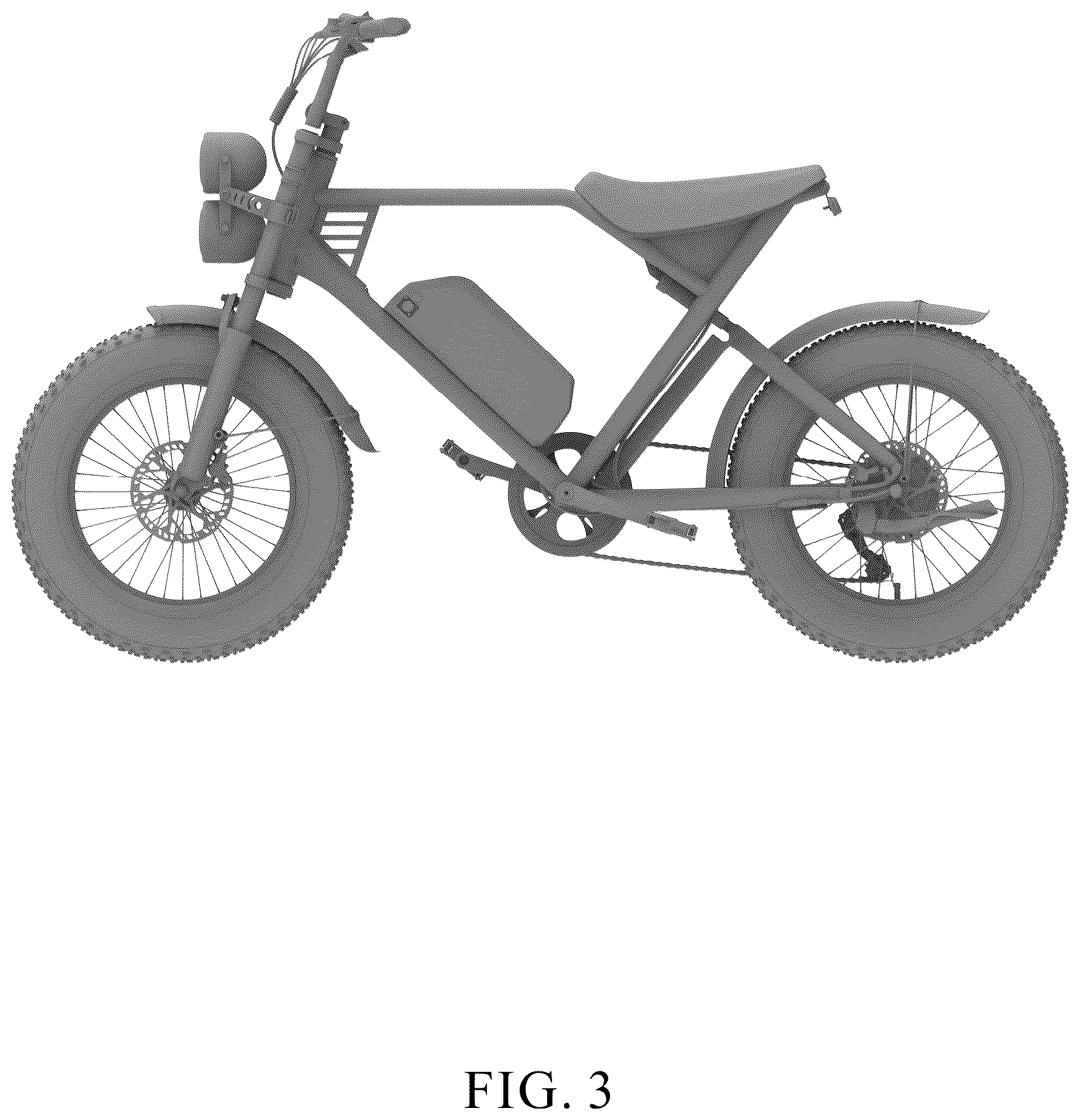 Patent USD1077686 Figure 3 – Electric bicycle