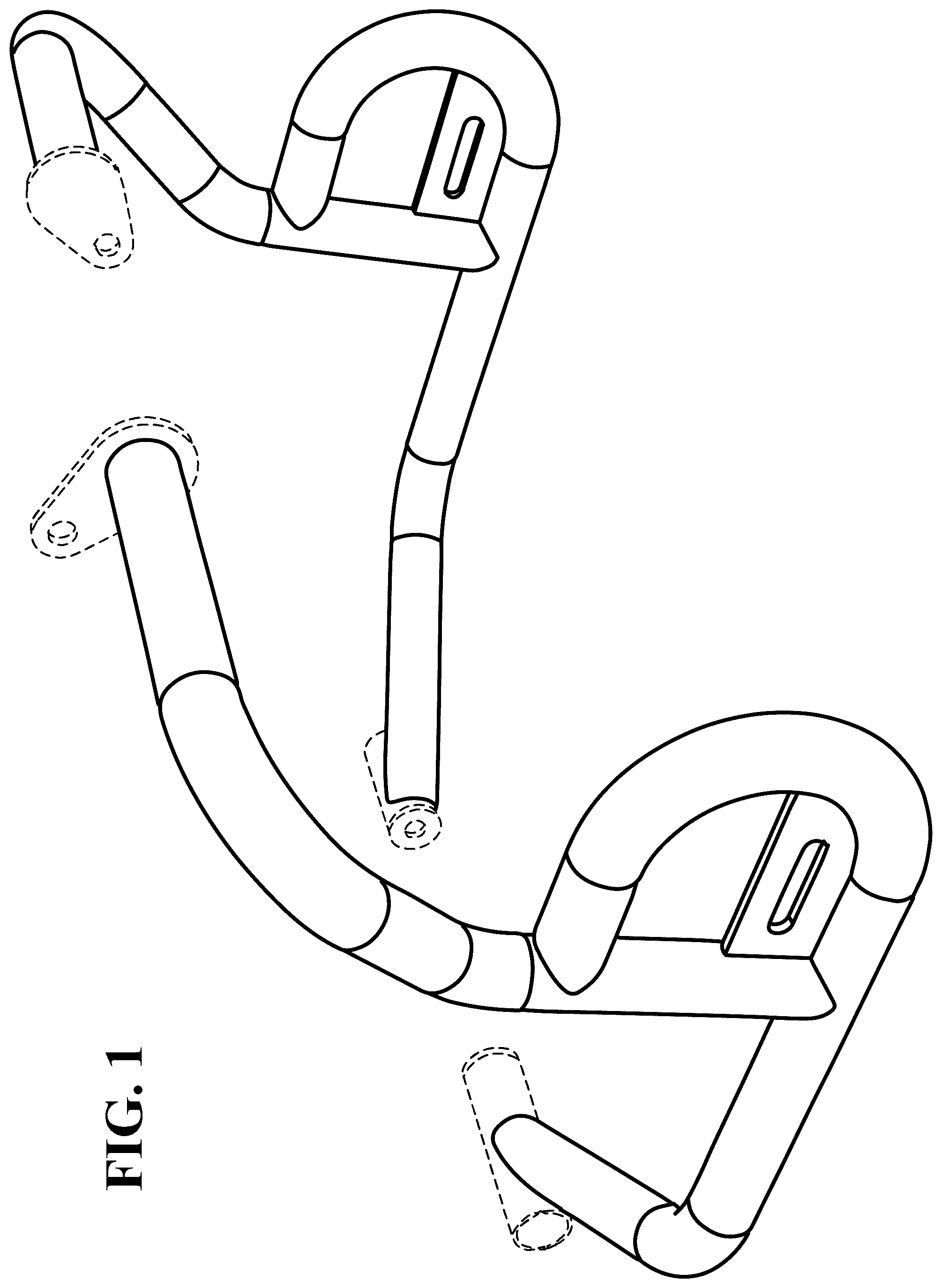 Patent USD1077687 Figure 1 – Pair of motorcycle highway bars