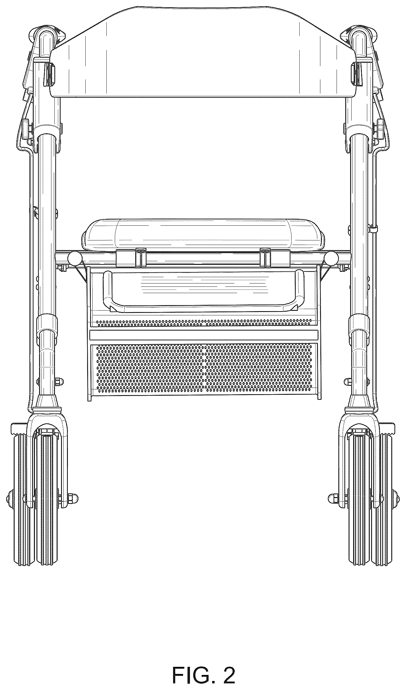 Patent USD1077690 Figure 2 – Rolling walker