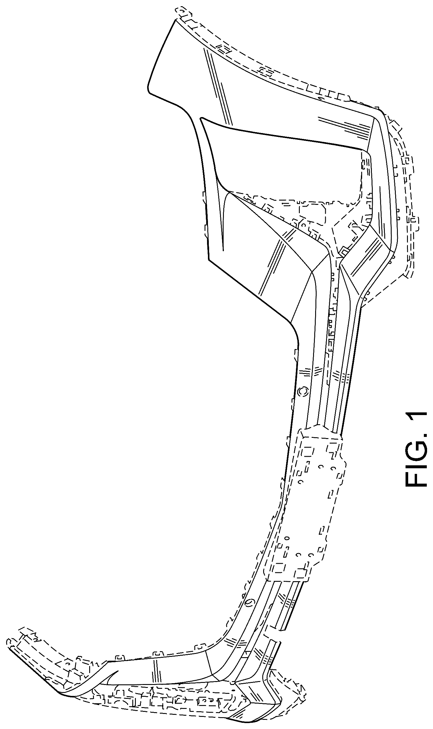 Patent USD1077697 Figure 1 – Vehicle front upper fascia