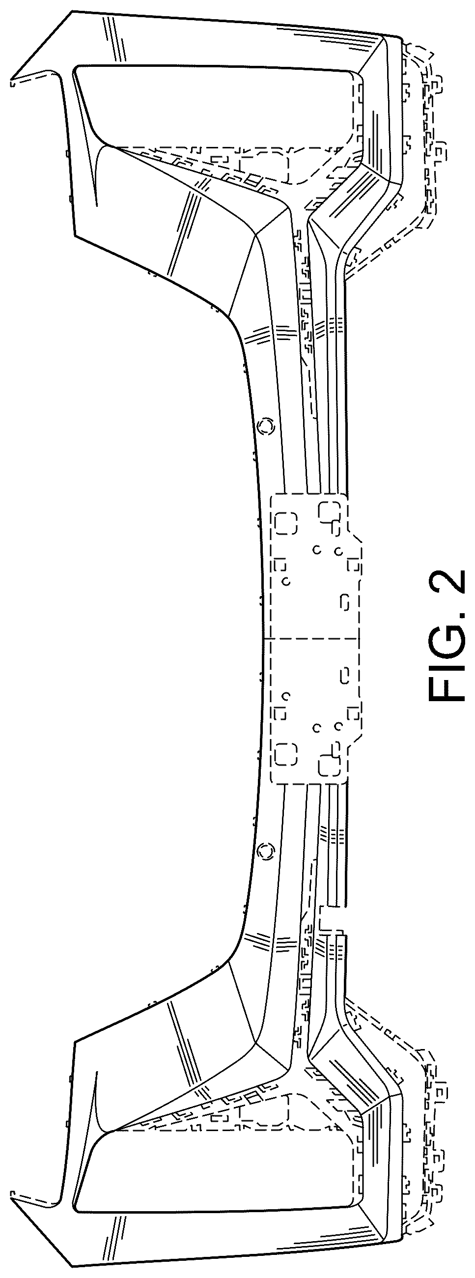 Patent USD1077697 Figure 2 – Vehicle front upper fascia