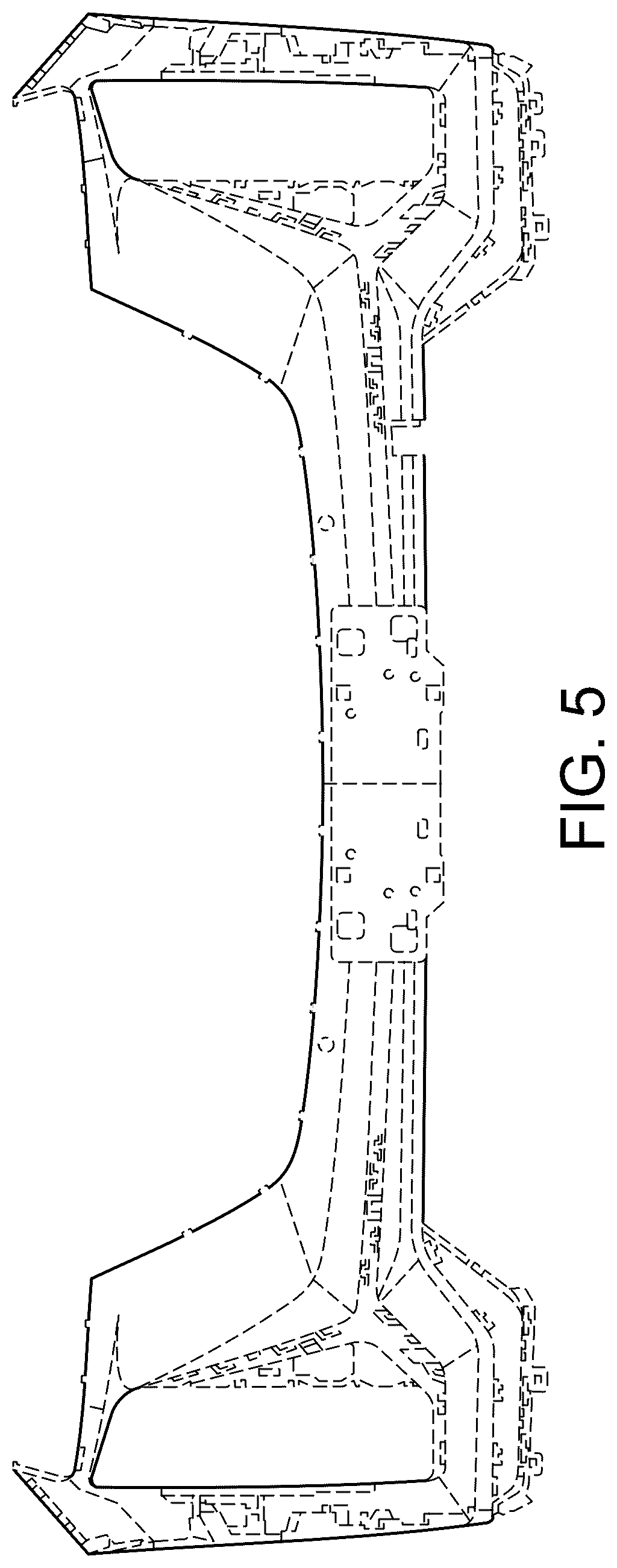 Patent USD1077697 Figure 5 – Vehicle front upper fascia