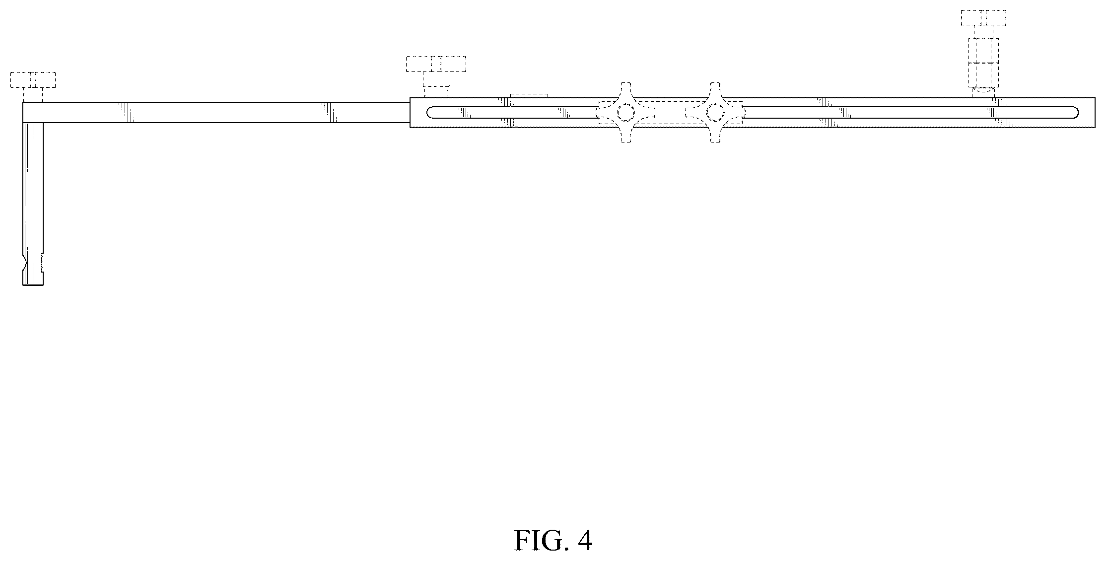 Patent USD1077701 Figure 4 – Mirror extension arm for a wide-load truck