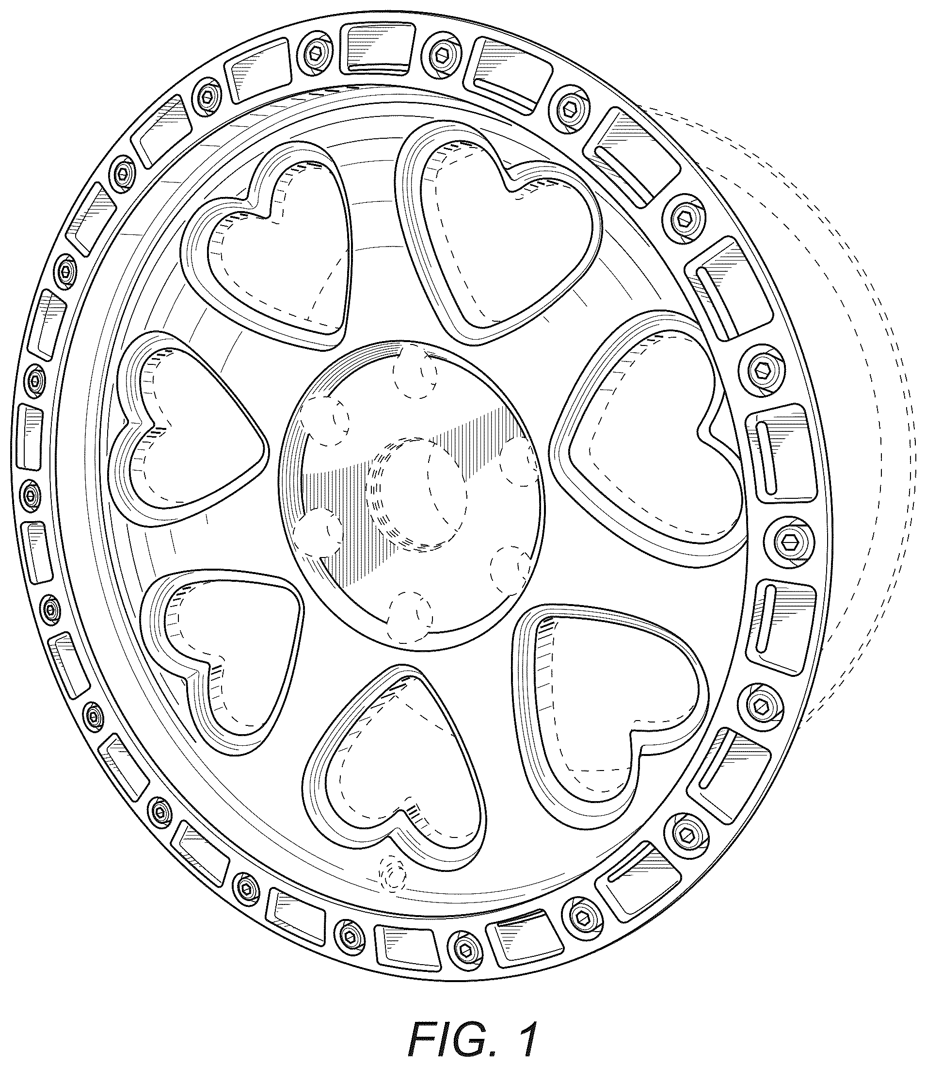 Patent USD1077706 Figure 1 – Wheel