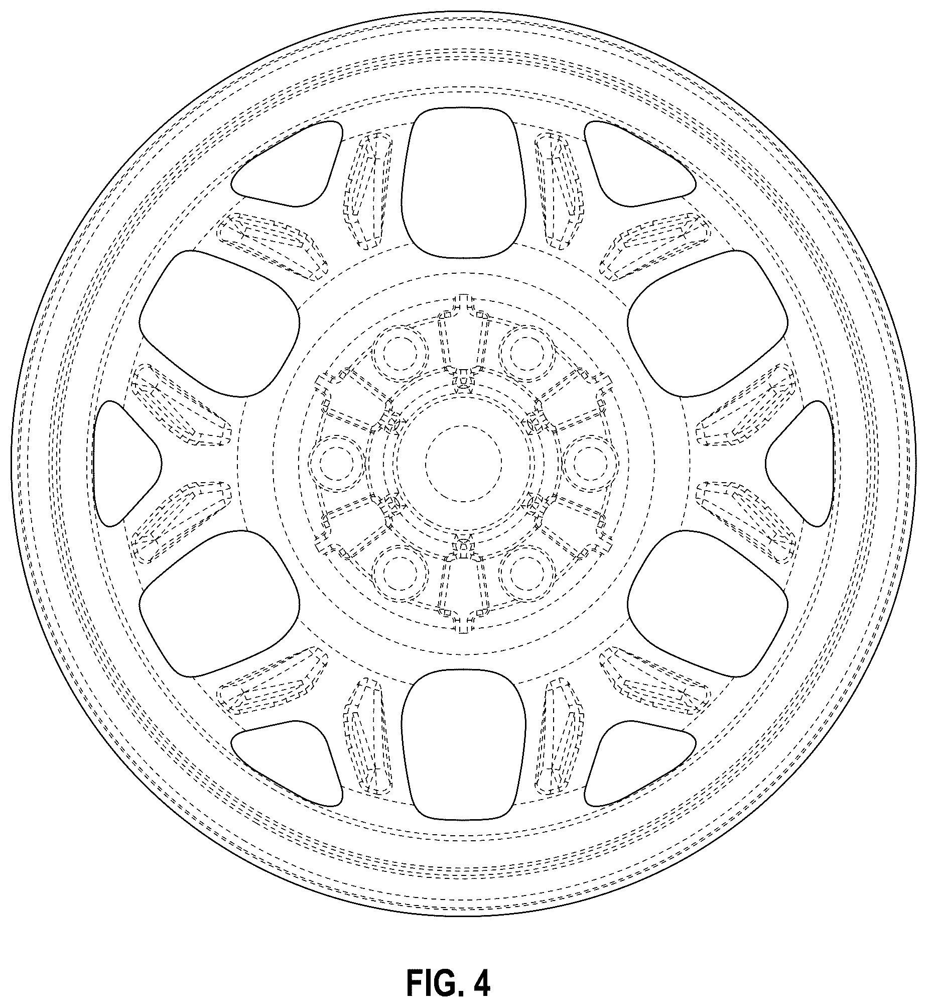 Patent USD1077709 Figure 4 – Wheel