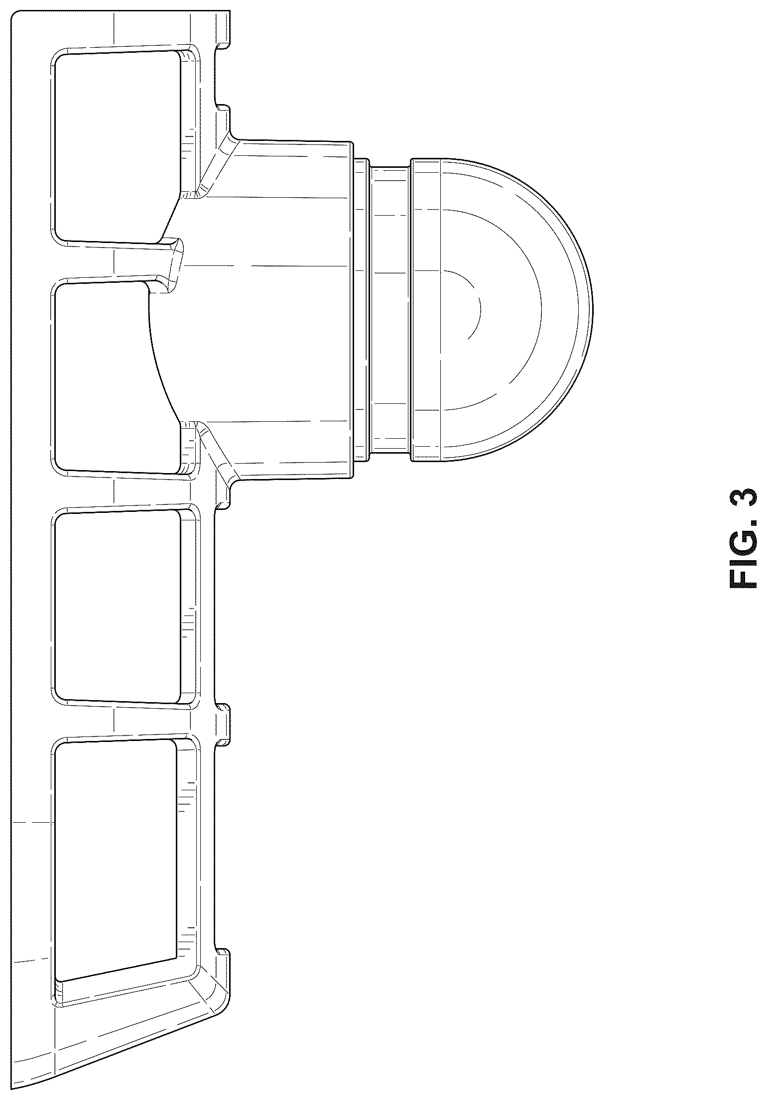 Patent USD1077716 Figure 3 – Food basket for a golf cart