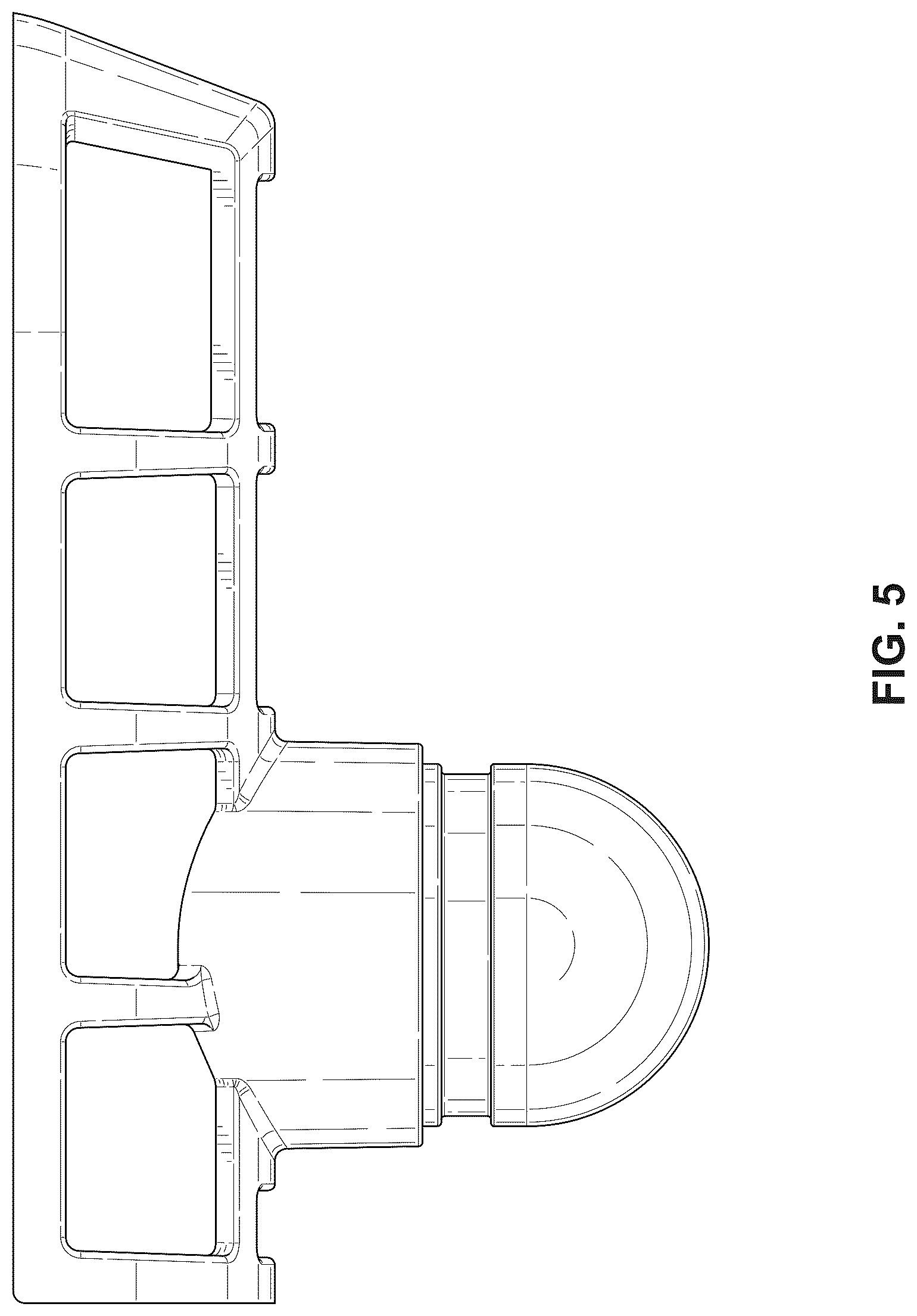 Patent USD1077716 Figure 5 – Food basket for a golf cart