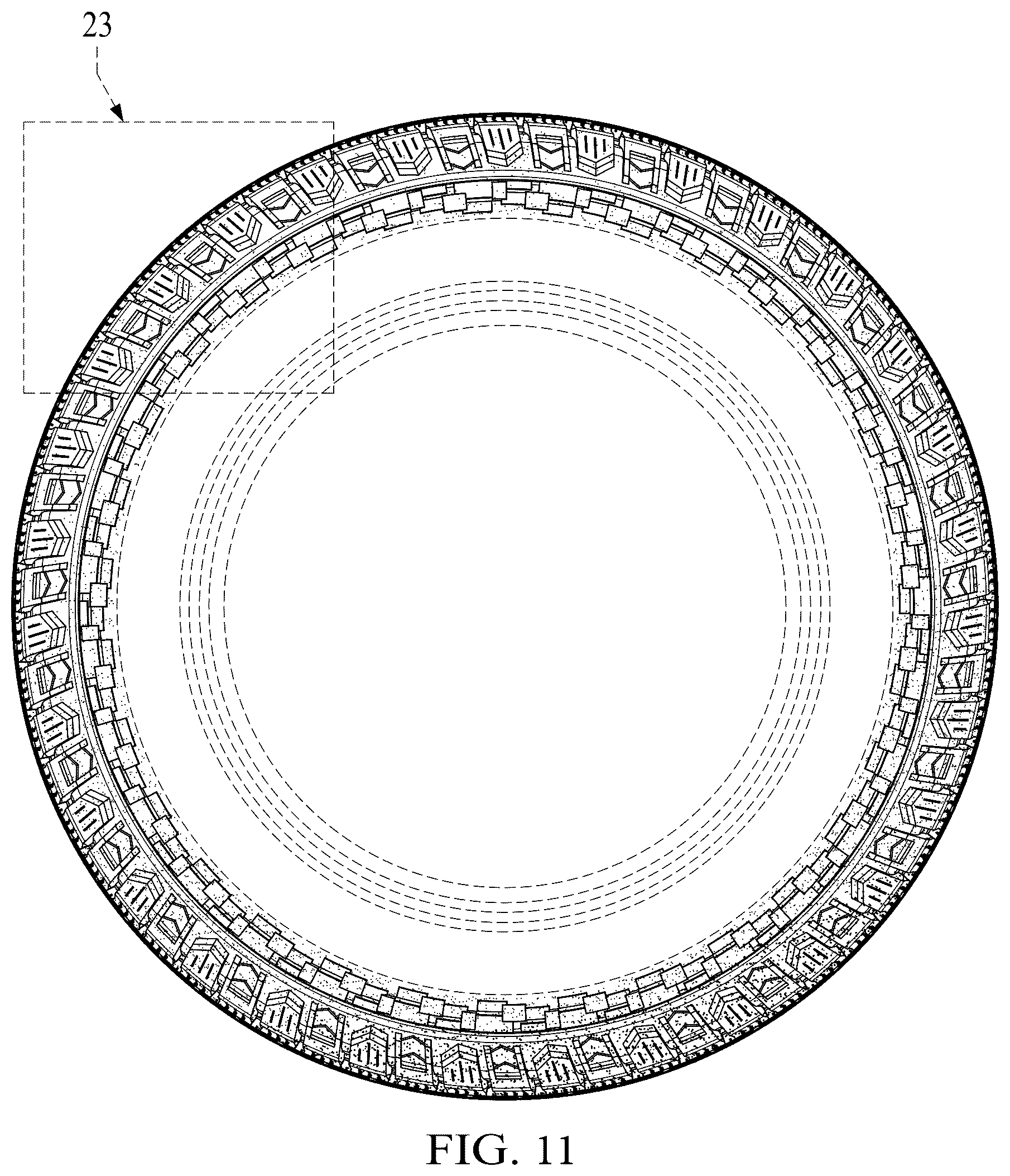 Patent USD1077720 Figure 11 – Vehicle tire tread