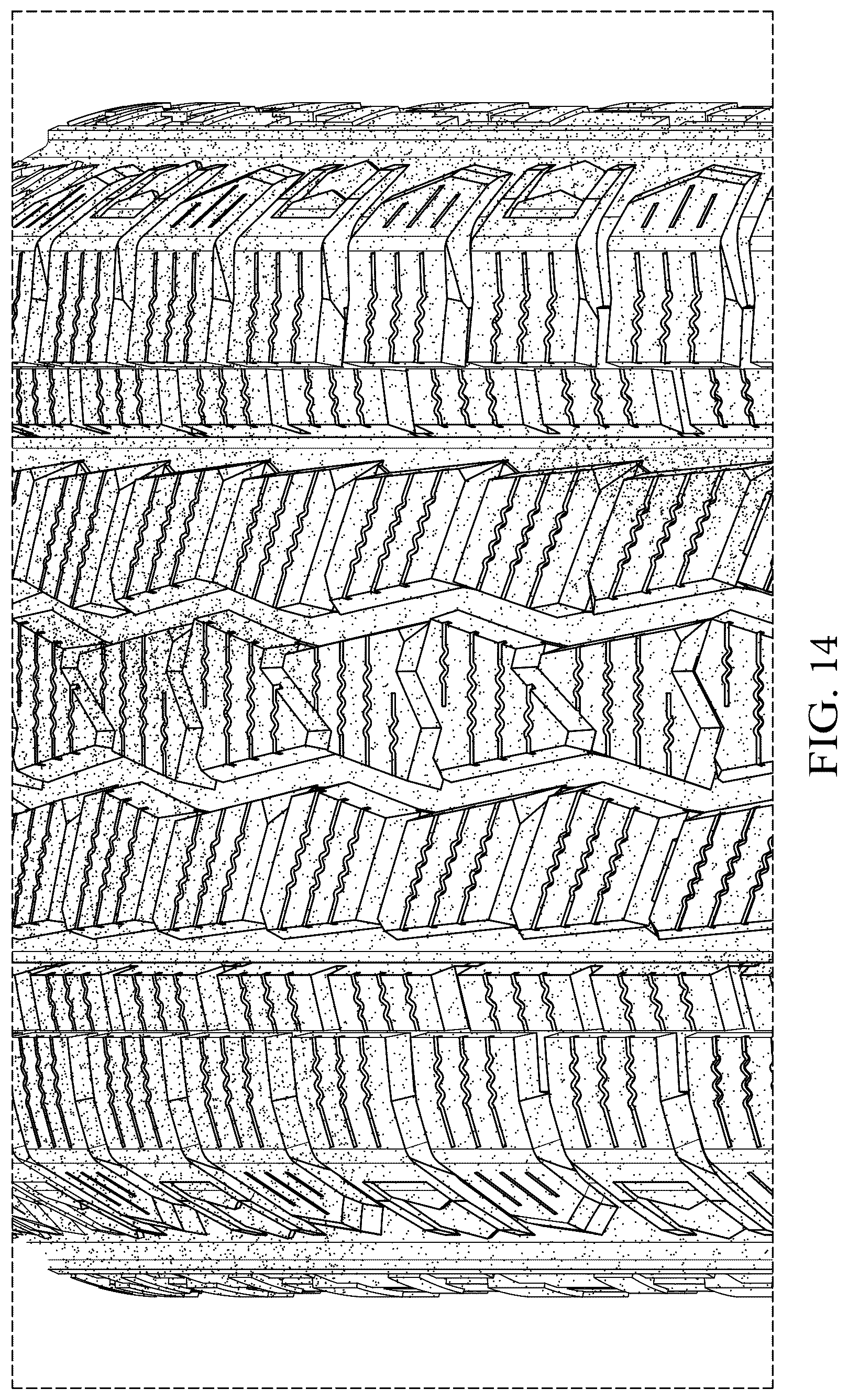 Patent USD1077720 Figure 14 – Vehicle tire tread