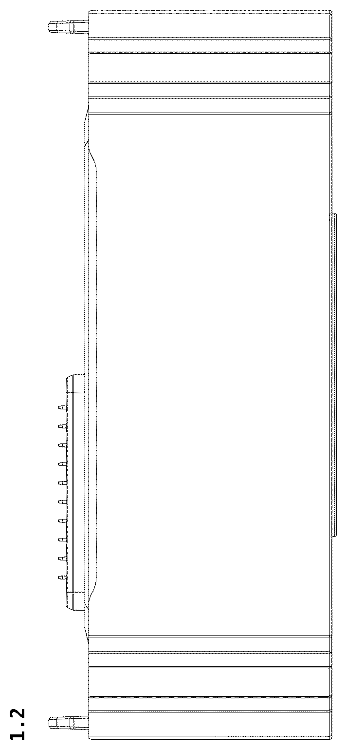 Patent USD1077732 Figure 2 – Battery pack