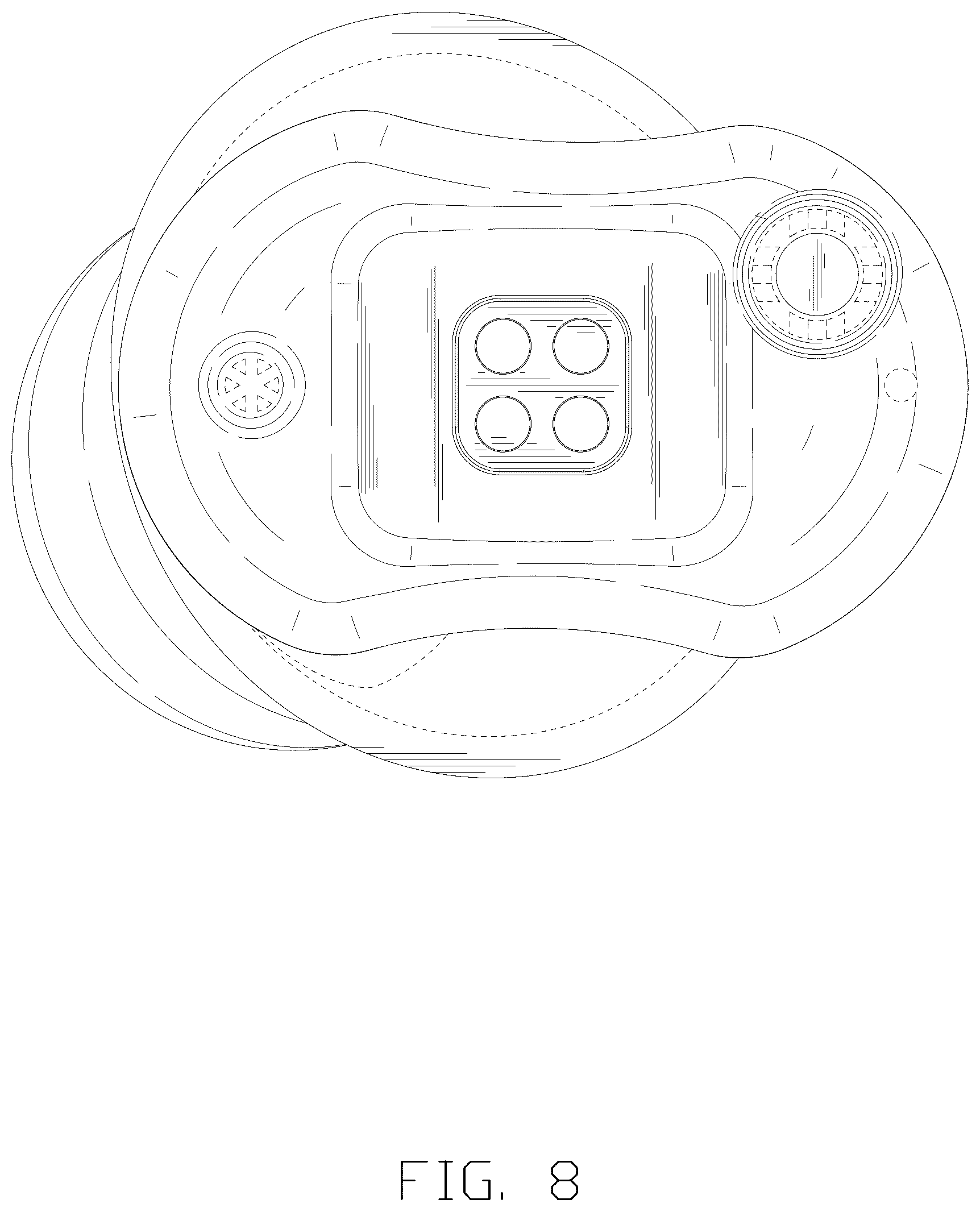 Patent USD1077738 Figure 8 – Hearing aid and charger set