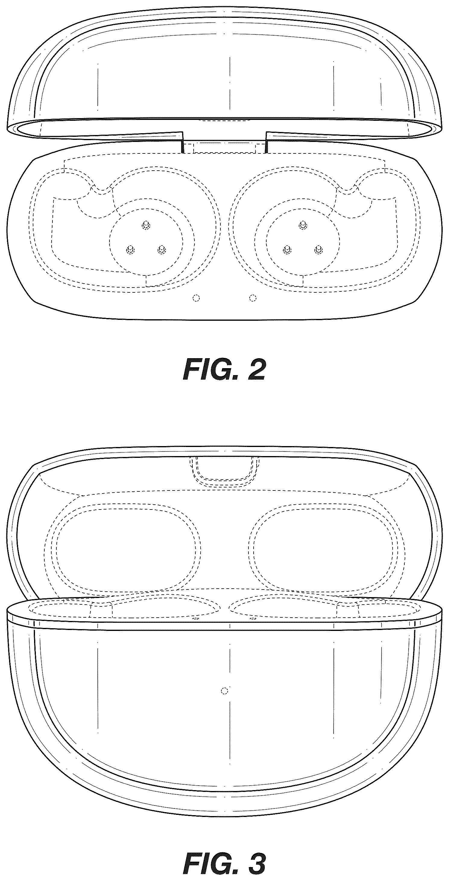 Patent USD1077741 Figure 2 – Charging case