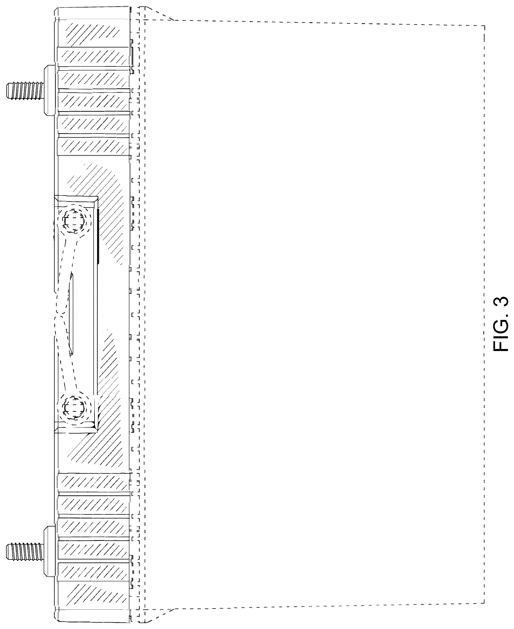 Patent USD1077747 Figure 3 – Cover for a battery