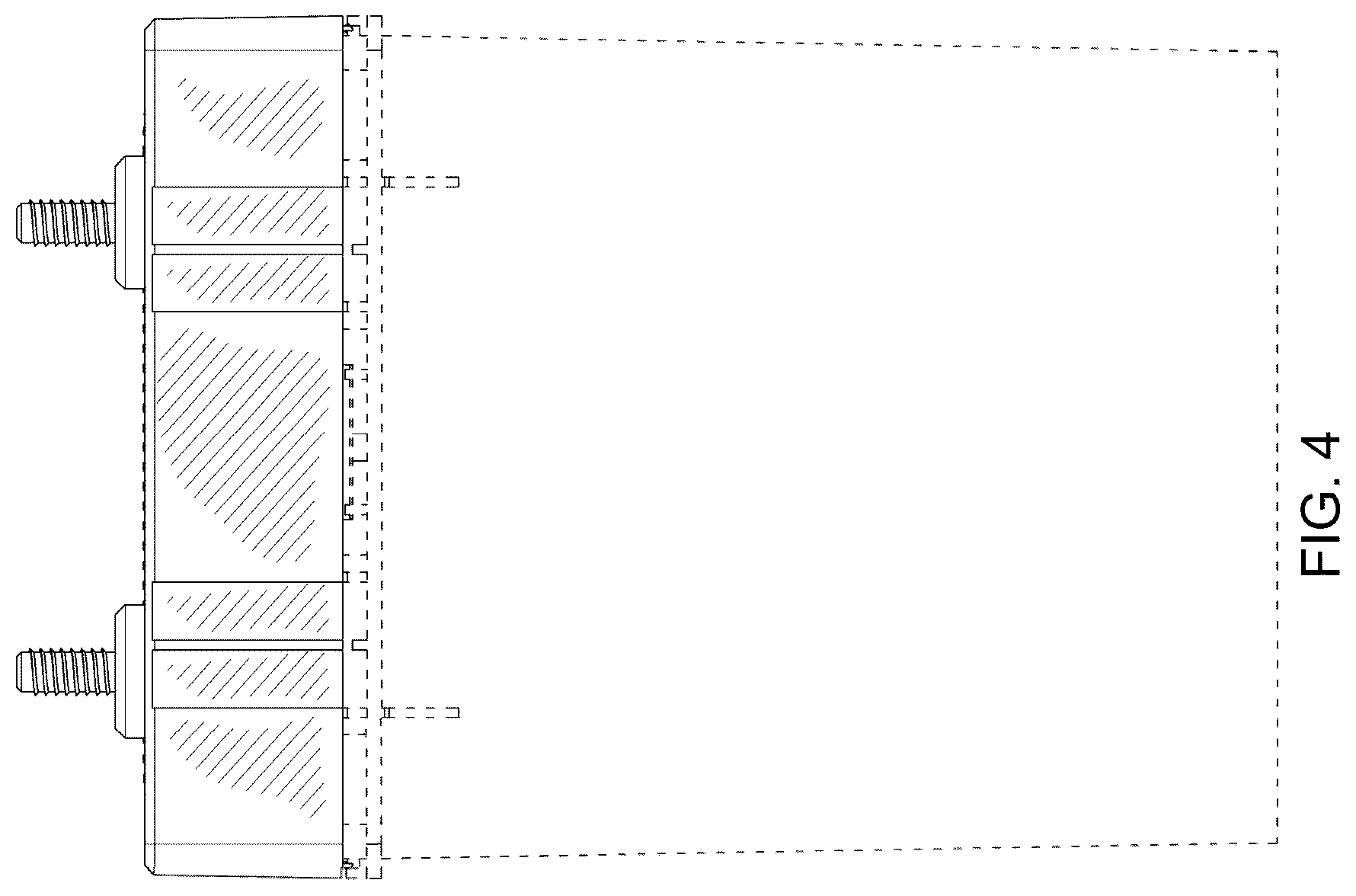 Patent USD1077747 Figure 4 – Cover for a battery