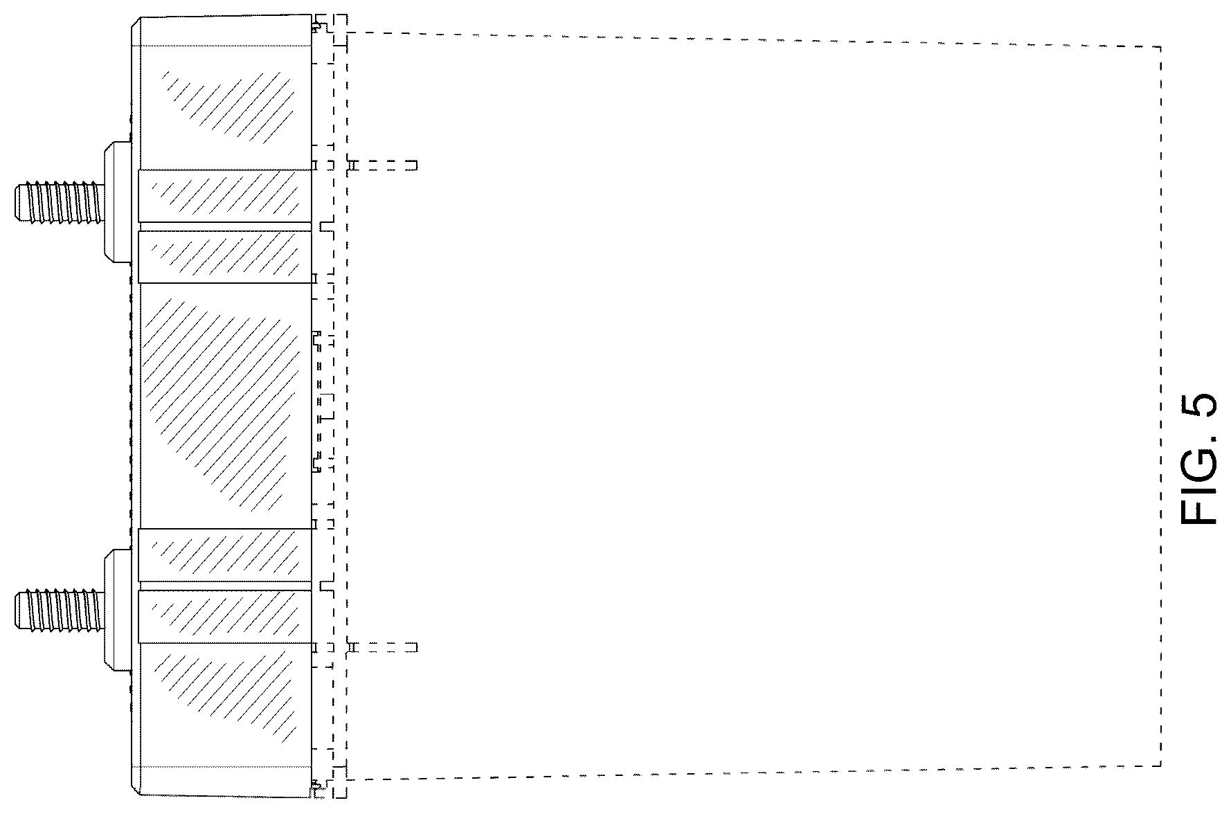 Patent USD1077747 Figure 5 – Cover for a battery