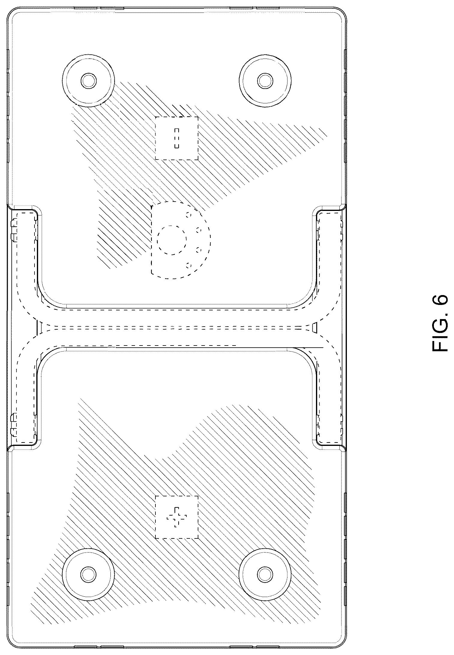Patent USD1077747 Figure 6 – Cover for a battery