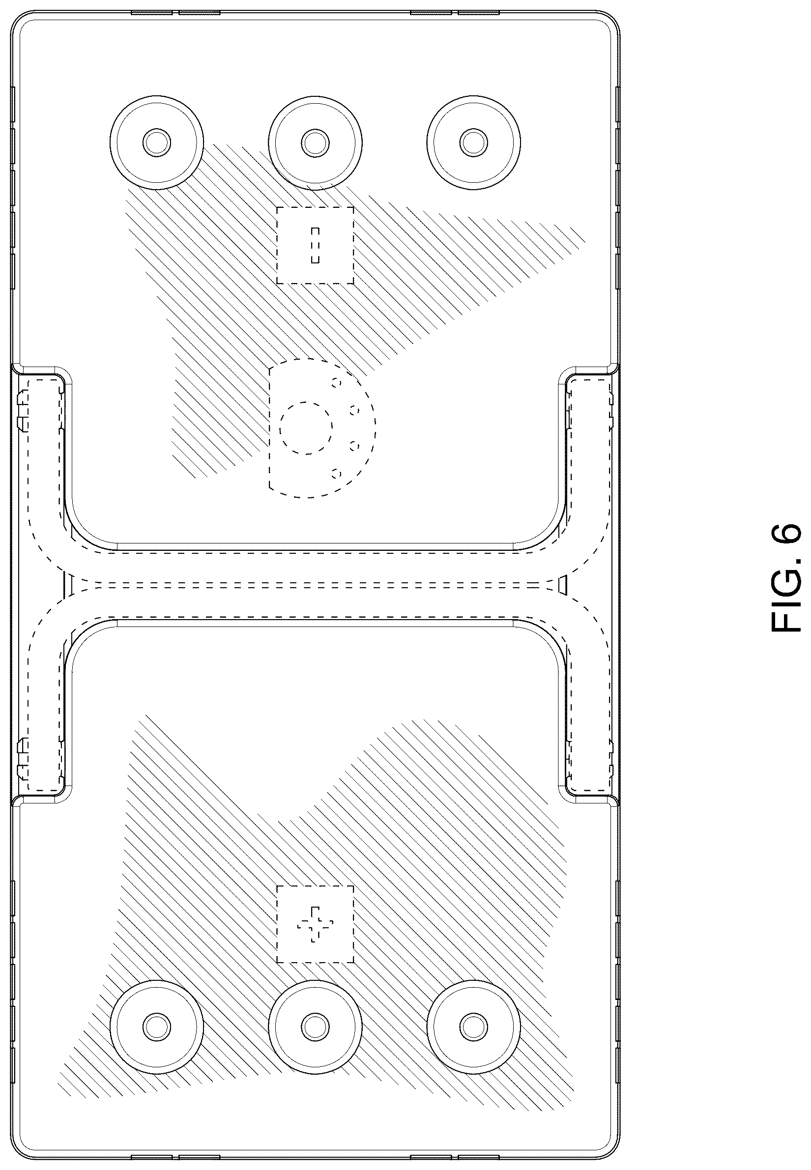 Patent USD1077748 Figure 6 – Cover for a battery