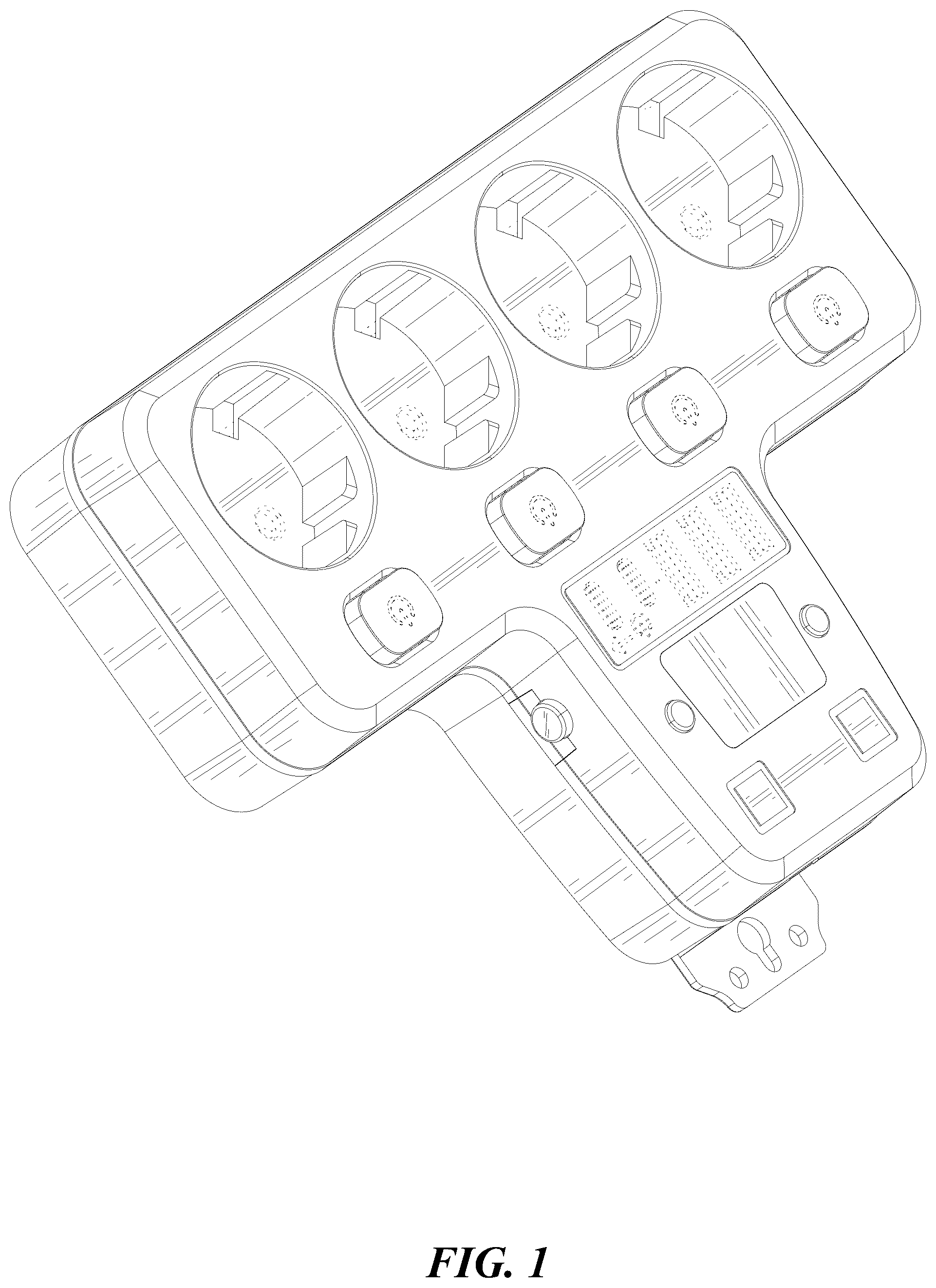 Patent USD1077753 Figure 1 – Power strip