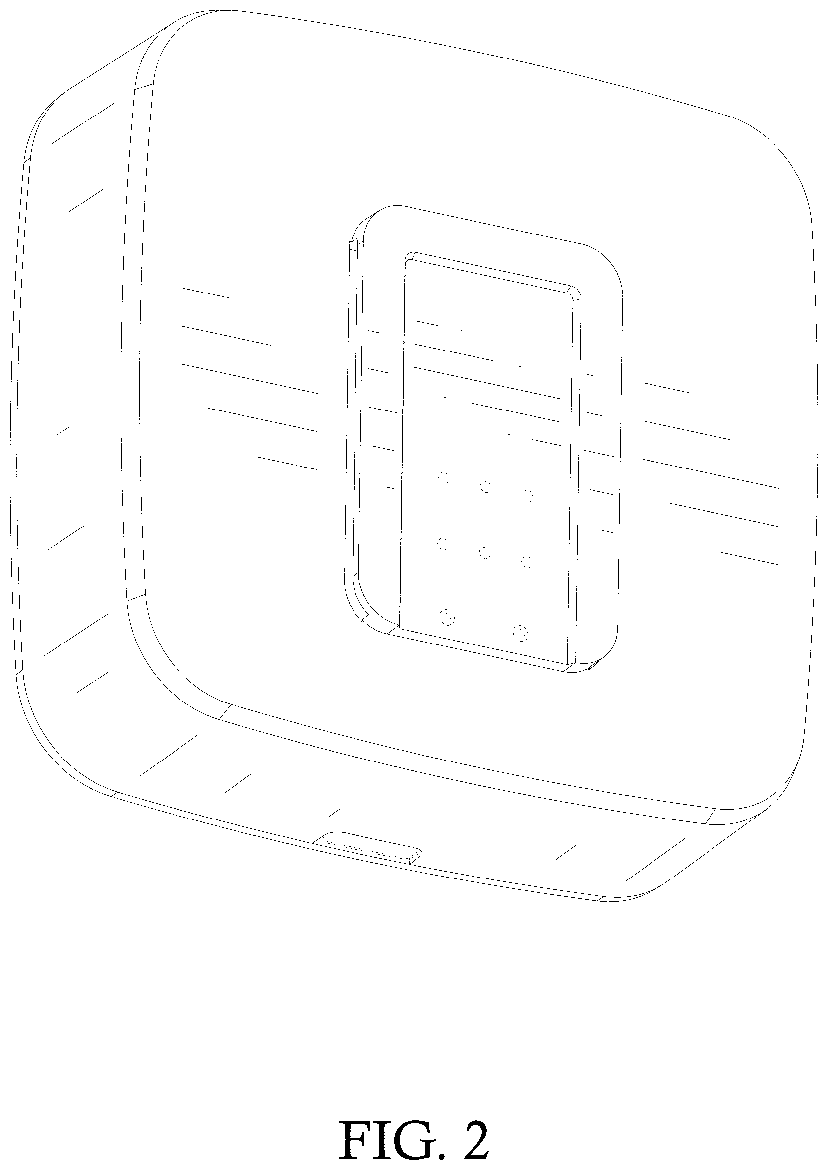 Patent USD1077759 Figure 2 – Remote control for heating pad