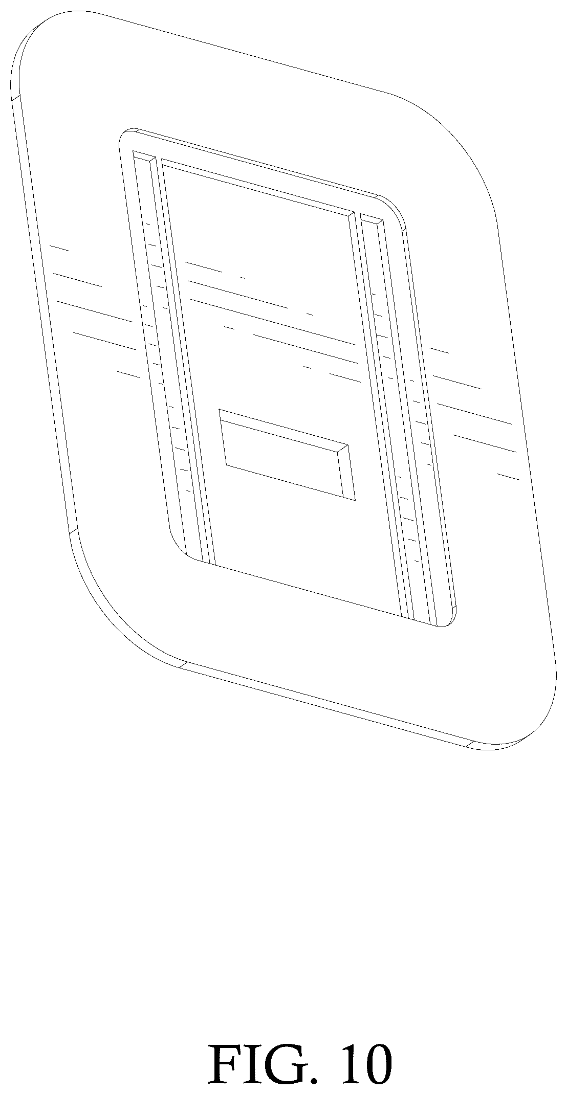 Patent USD1077759 Figure 10 – Remote control for heating pad