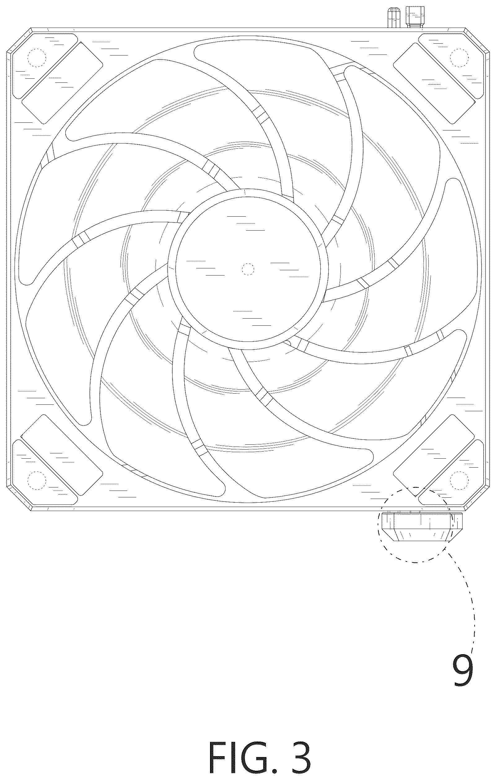 Patent USD1077760 Figure 3 – Computer fan