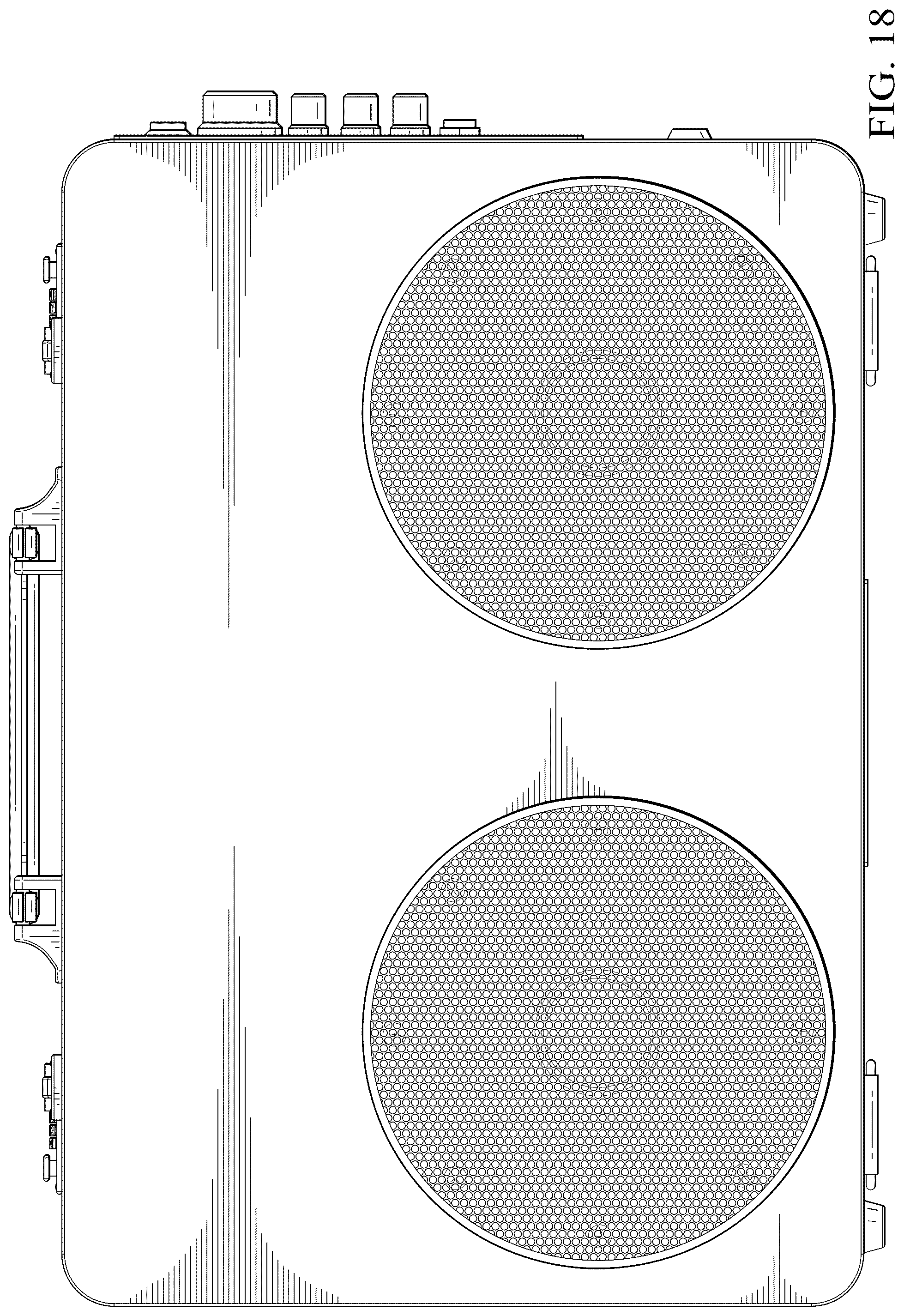 Patent USD1077774 Figure 14 – Briefcase stereo