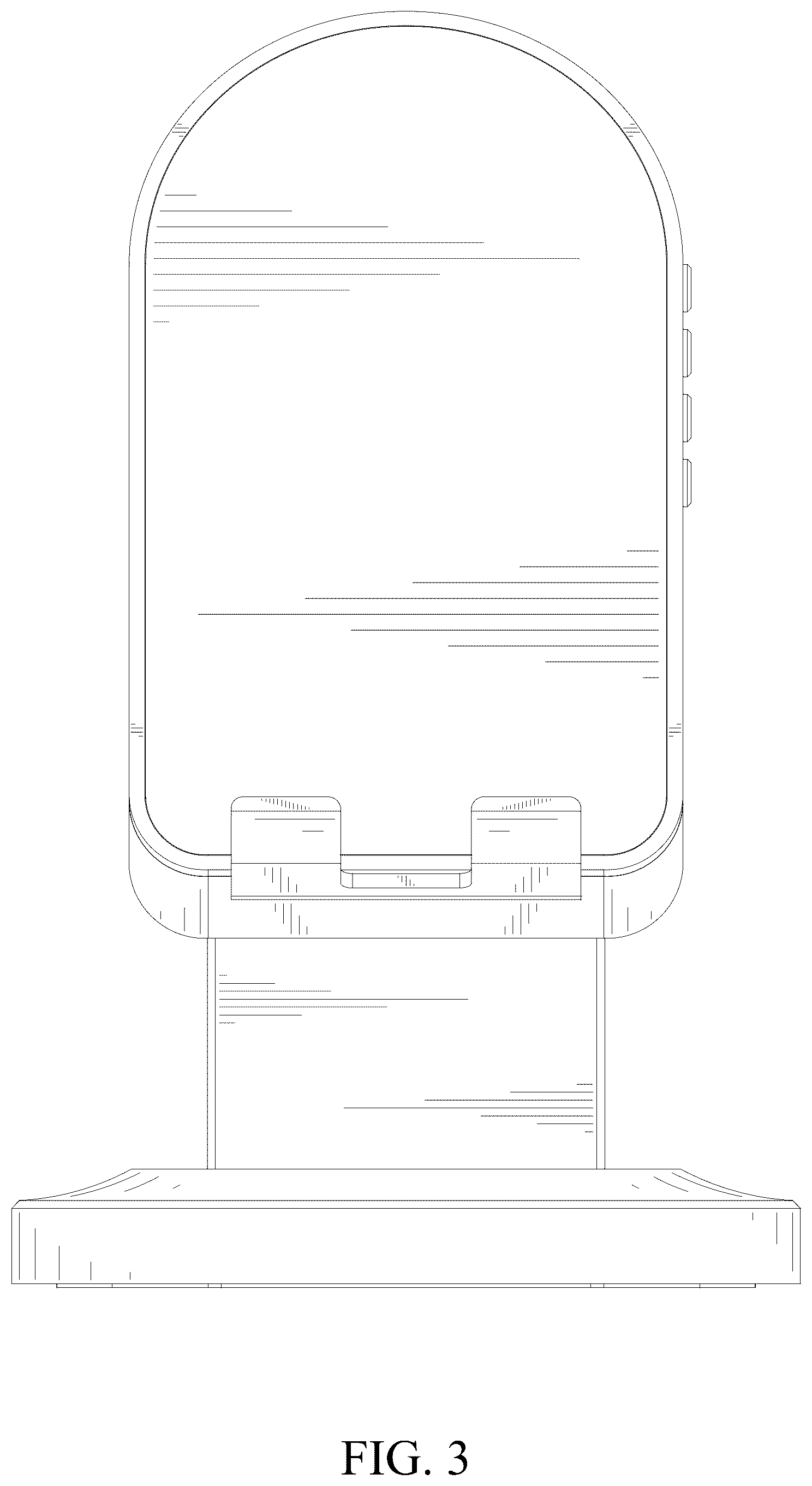 Patent USD1077775 Figure 3 – Mobile phone stand with speaker