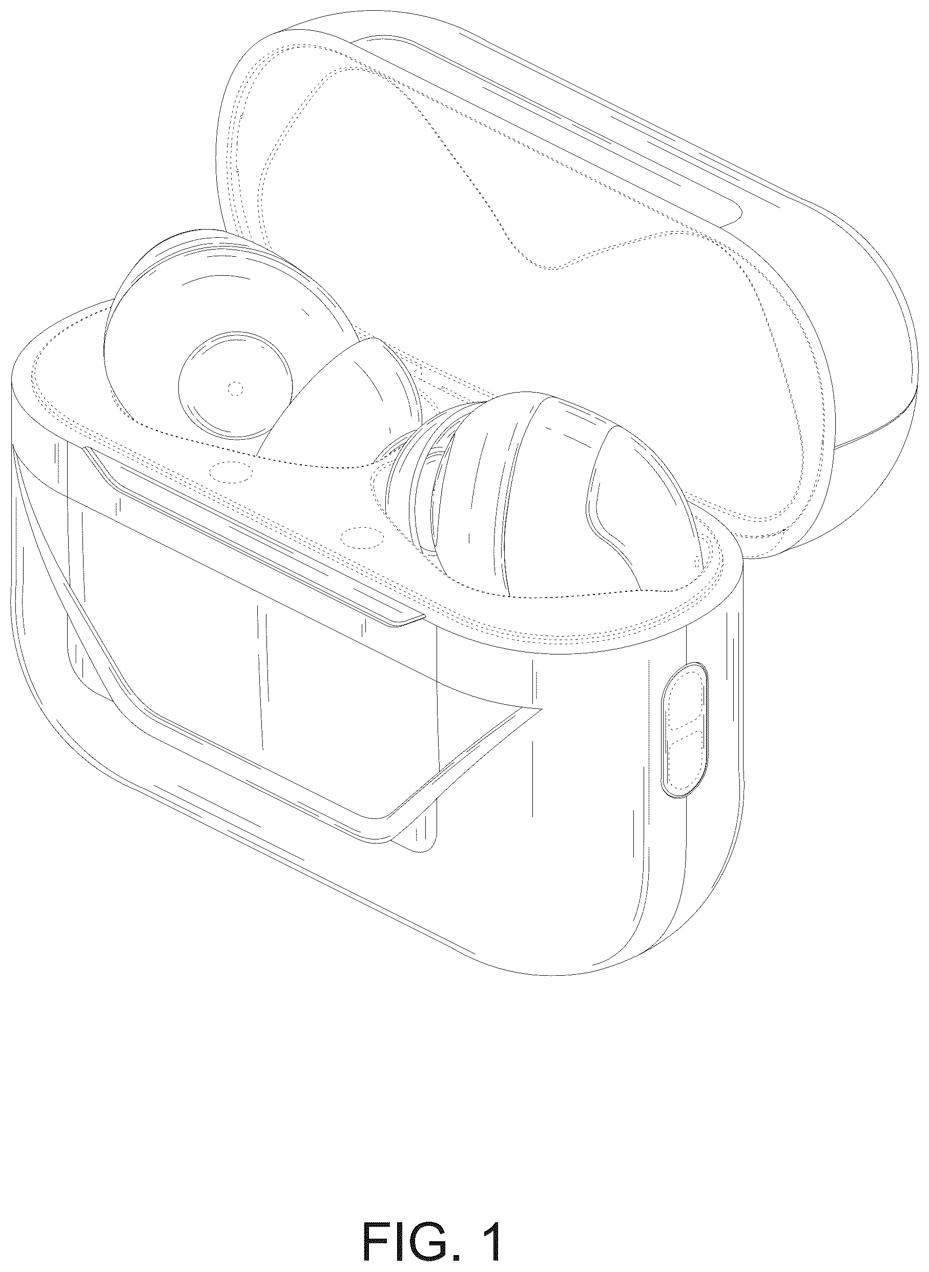 Patent USD1077781 Figure 1 – Earphones with charging case