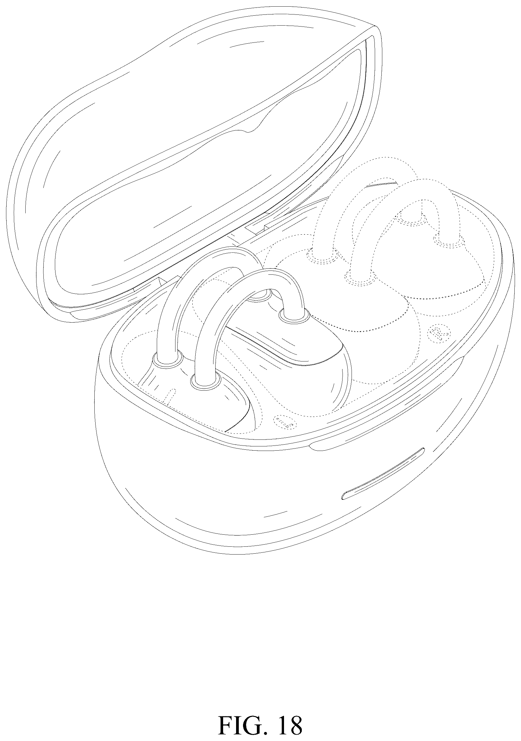 Patent USD1077782 Figure 18 – Earphone with charging case