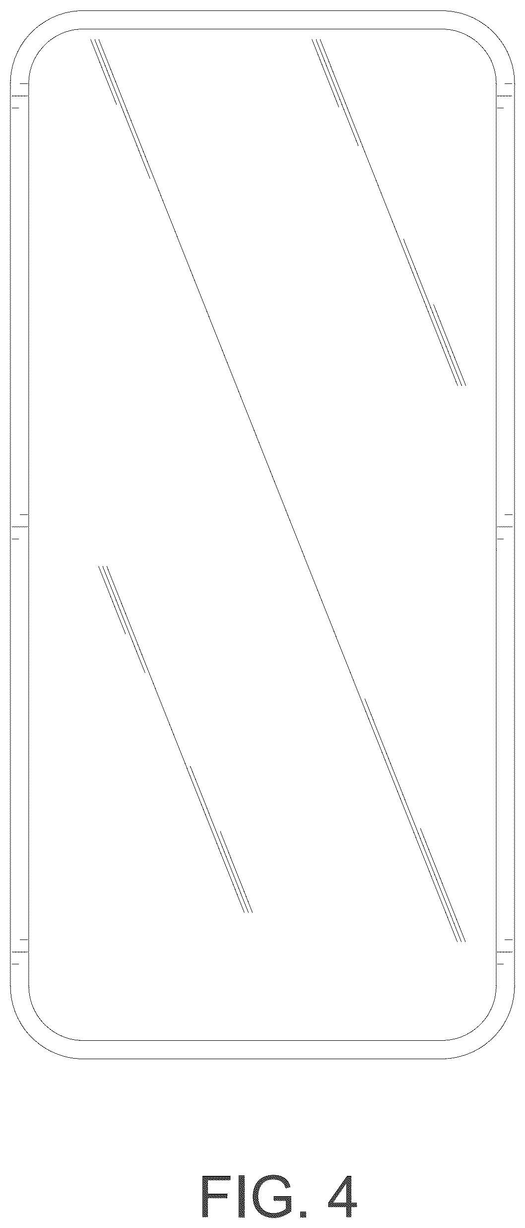 Patent USD1077786 Figure 4 – Tempered film for cell phone