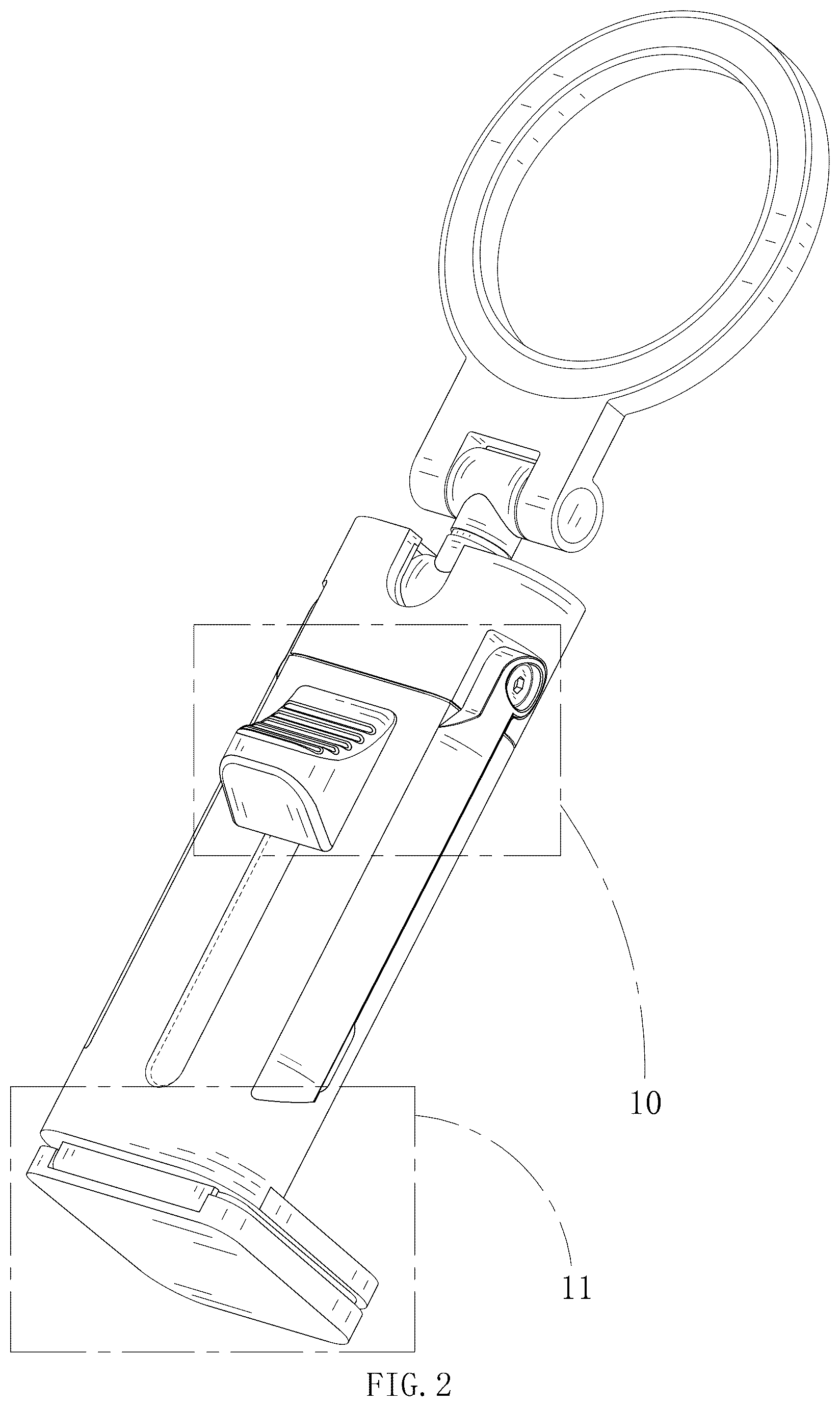 Patent USD1077789 Figure 2 – Mobile phone holder