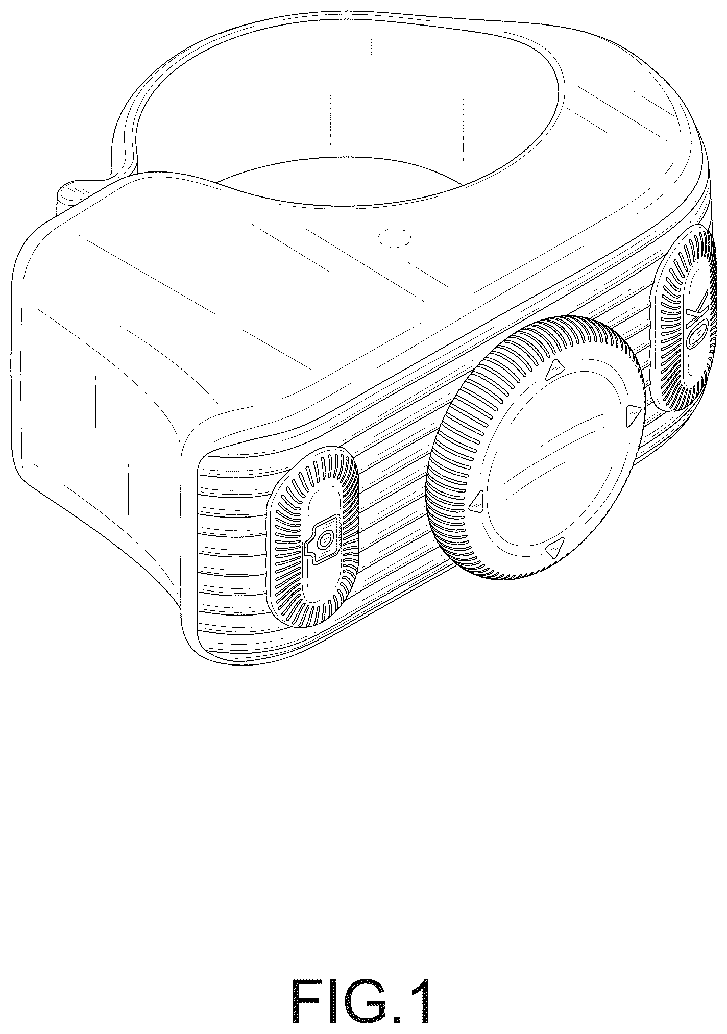 Patent USD1077799 Figure 1 – Combination charging case and smart ring