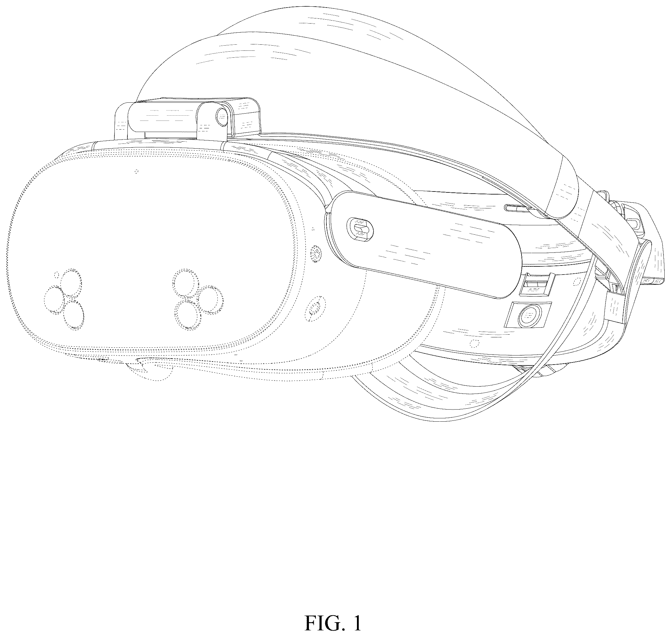 Patent USD1077804 Figure 1 – Flip and stretch VR headset
