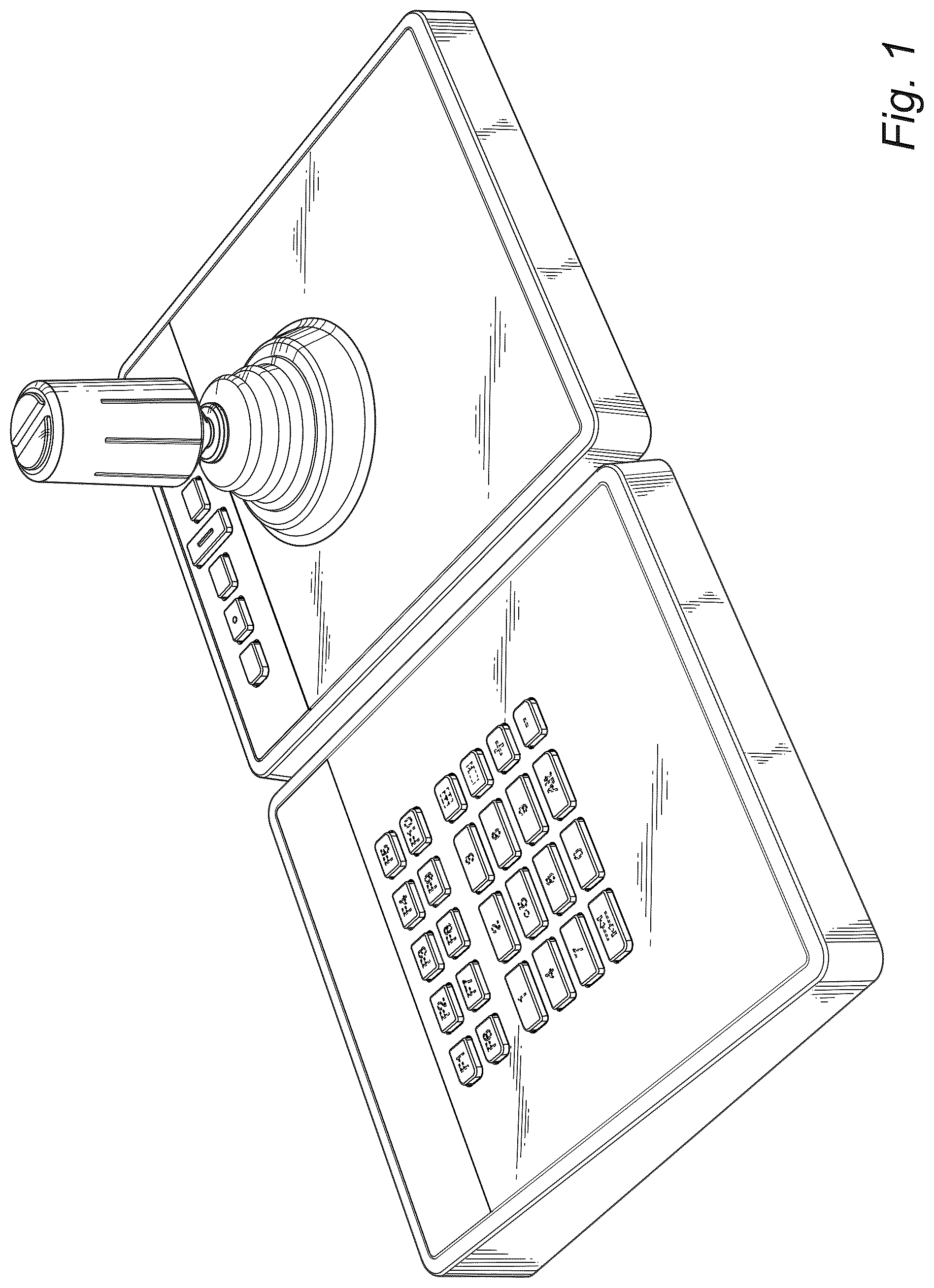 Patent USD1077812 Figure 1 – Combined joystick and keyboard
