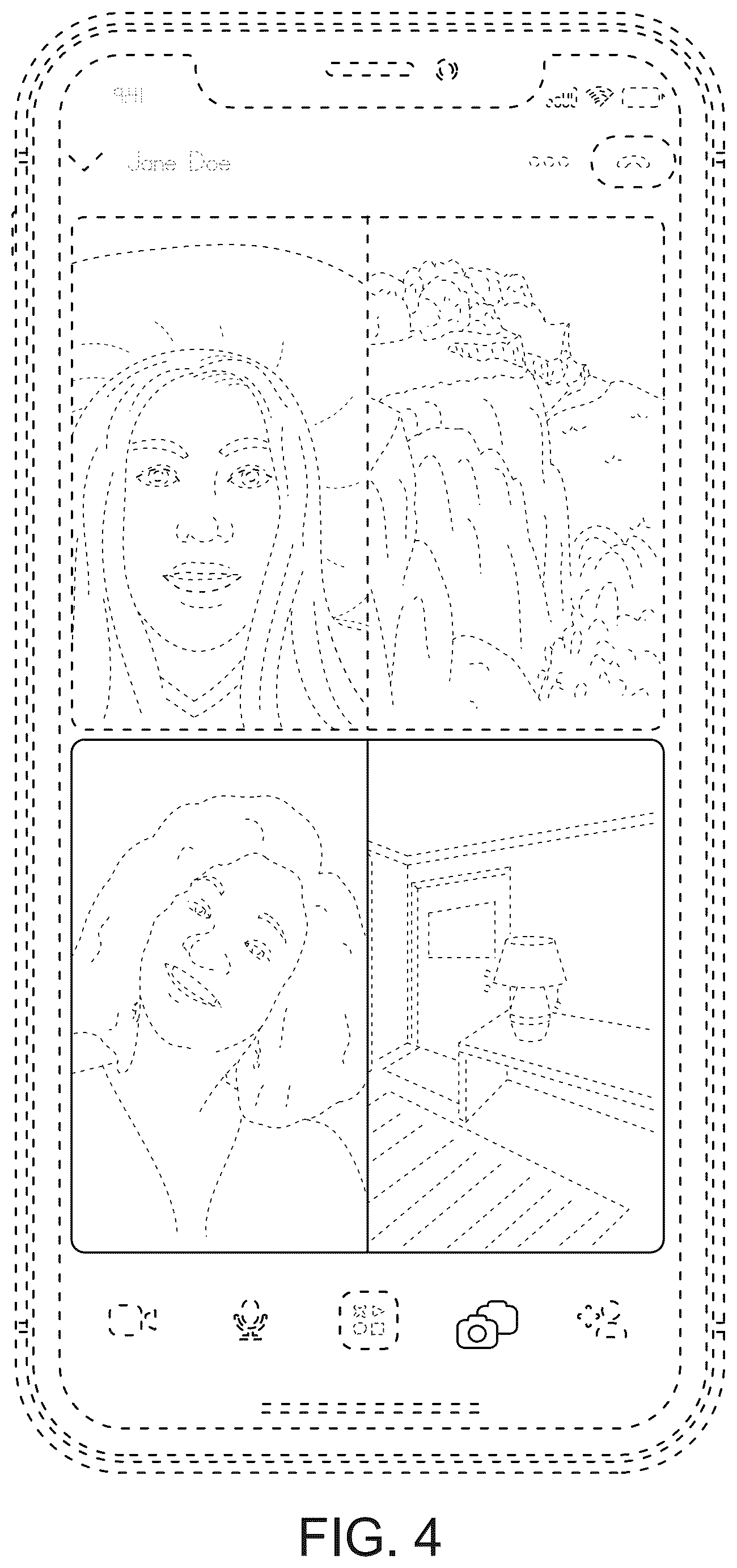 Patent USD1077832 Figure 4 – Display screen with an animated graphical user interface