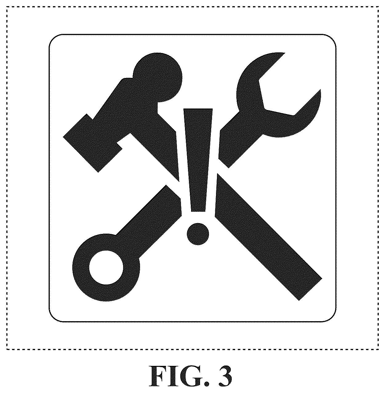 Patent USD1077851 Figure 3 – Display screen or portion thereof with graphical user interface including an alarm signal
