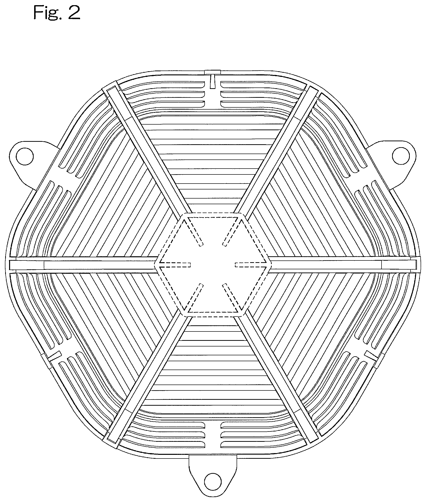 Patent USD1077858 Figure 2 – Screen cover for a general purpose engine