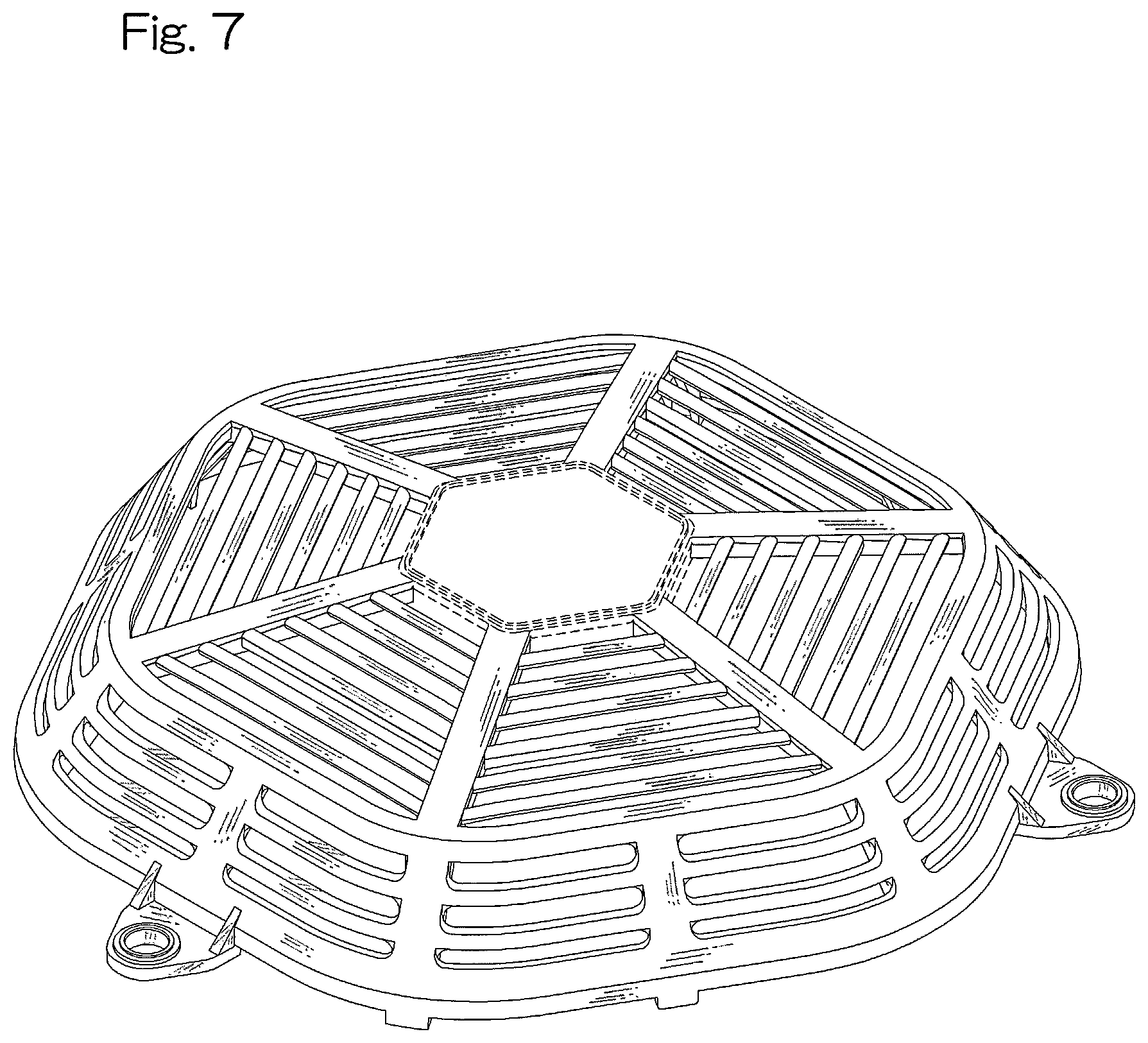Patent USD1077858 Figure 7 – Screen cover for a general purpose engine