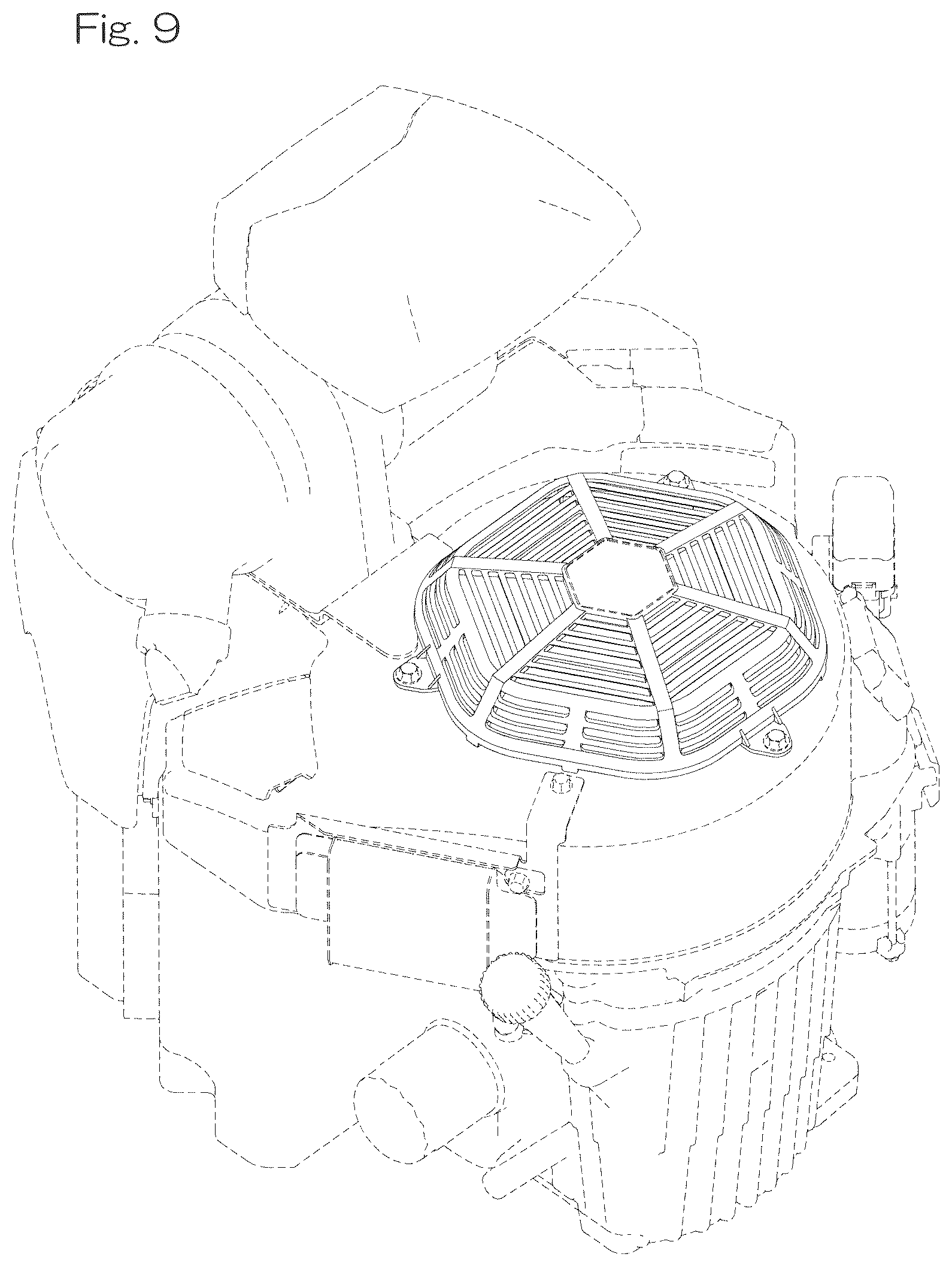 Patent USD1077858 Figure 9 – Screen cover for a general purpose engine