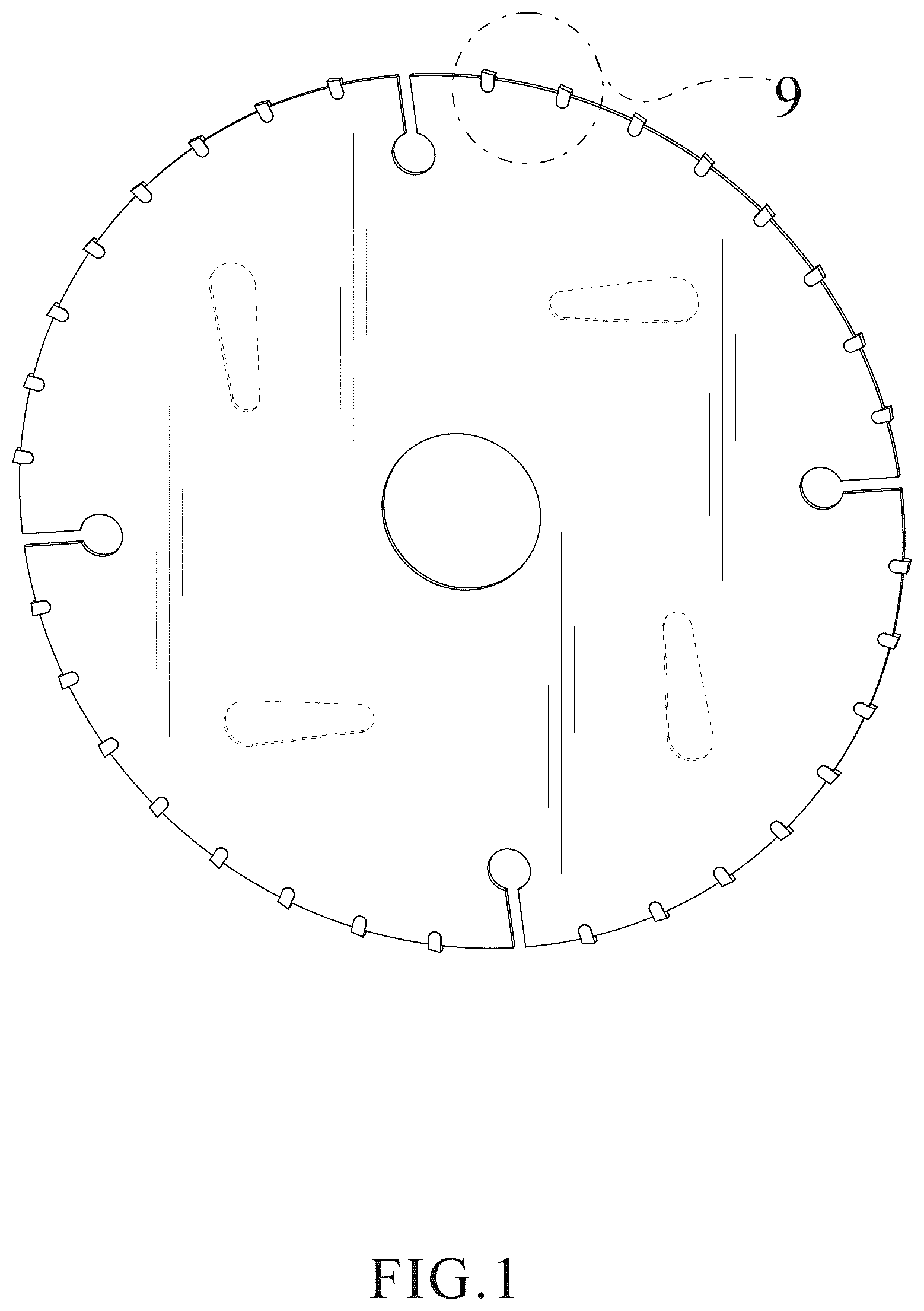 Patent USD1077875 Figure 1 – Circular saw blade