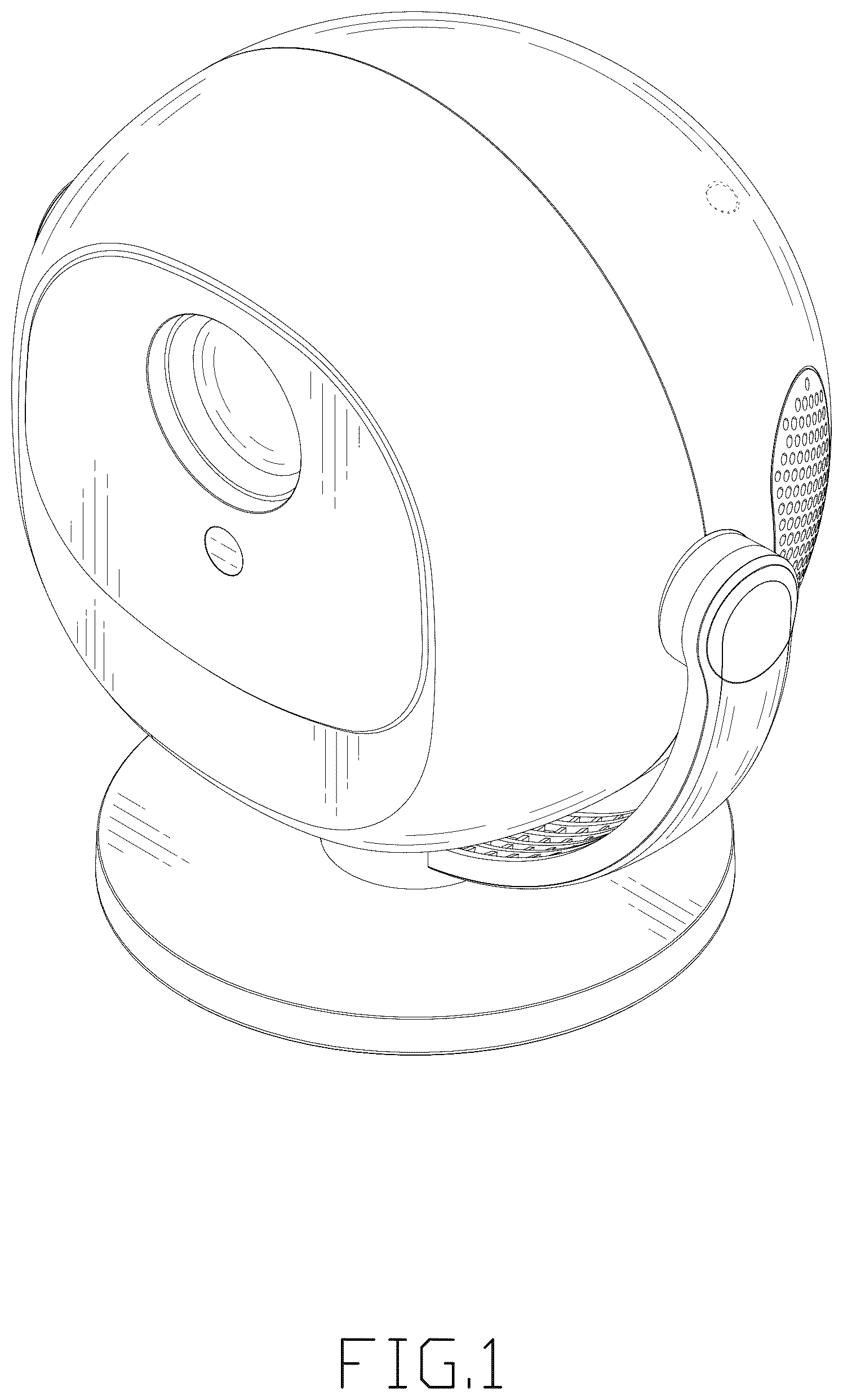 Patent USD1077891 Figure 1 – Projector